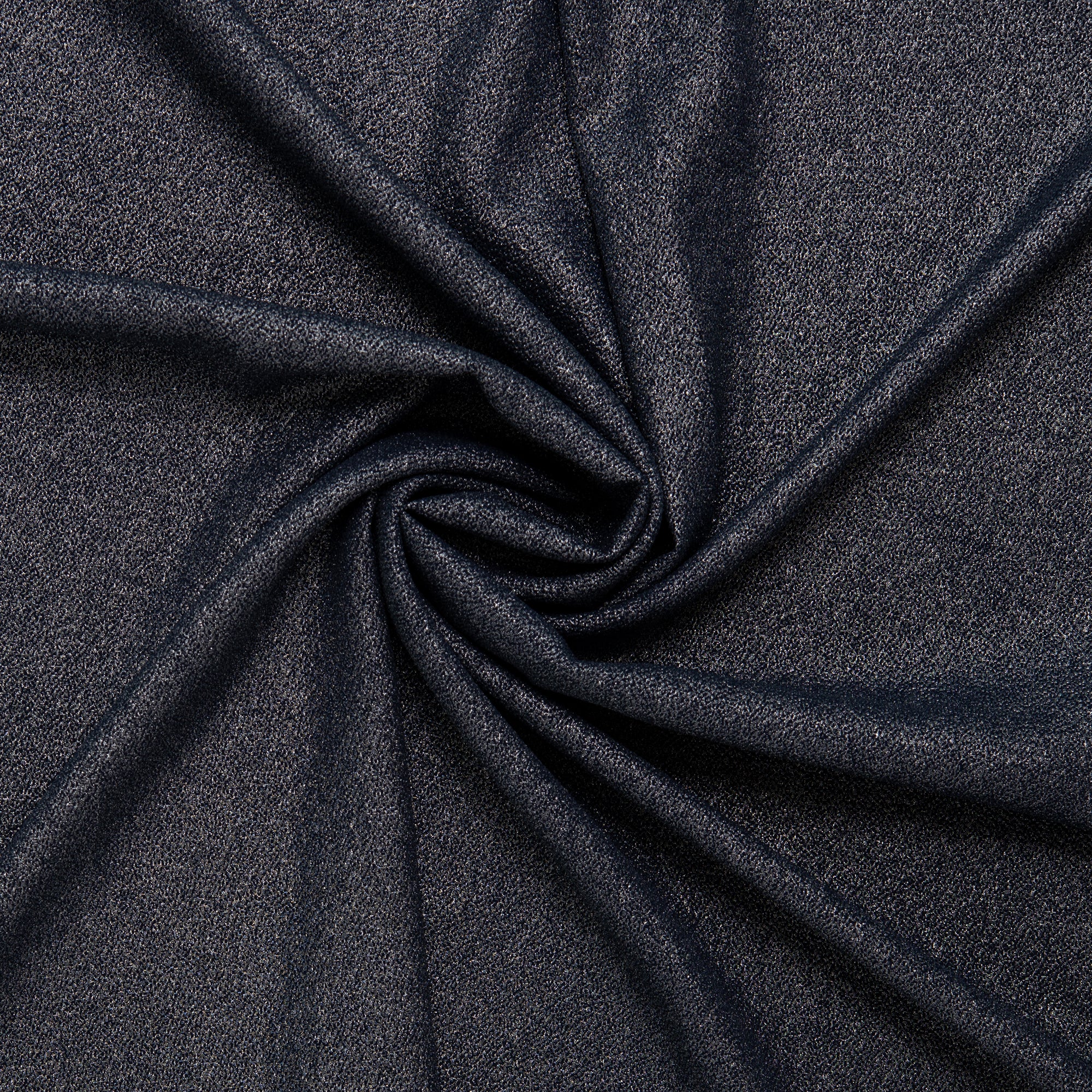 Printed polyester - OLIVIA - Solid - Dark midnight - Image 2