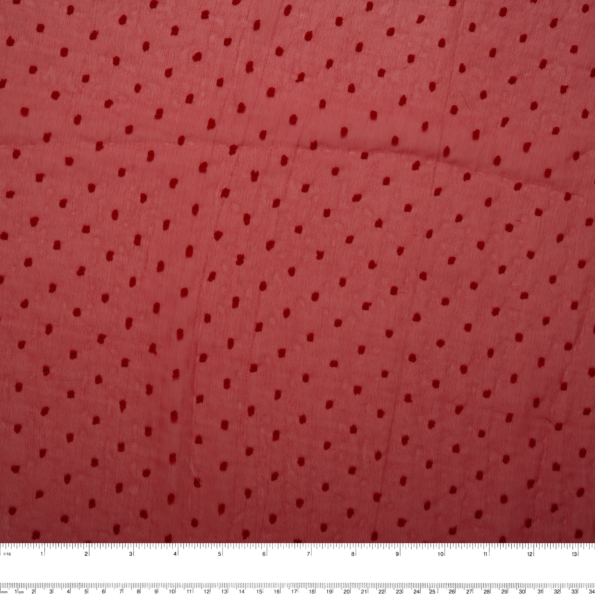 Printed polyester - OLIVIA - Stitch - Chili red - Image 3