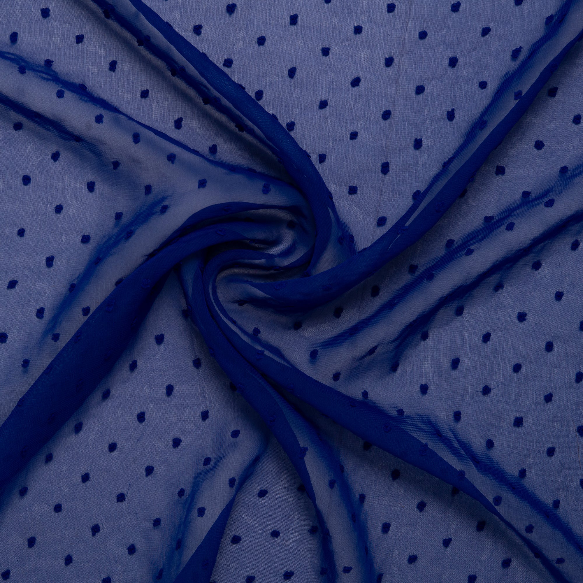 Printed polyester - OLIVIA - Stitch - Royal blue - Image 2