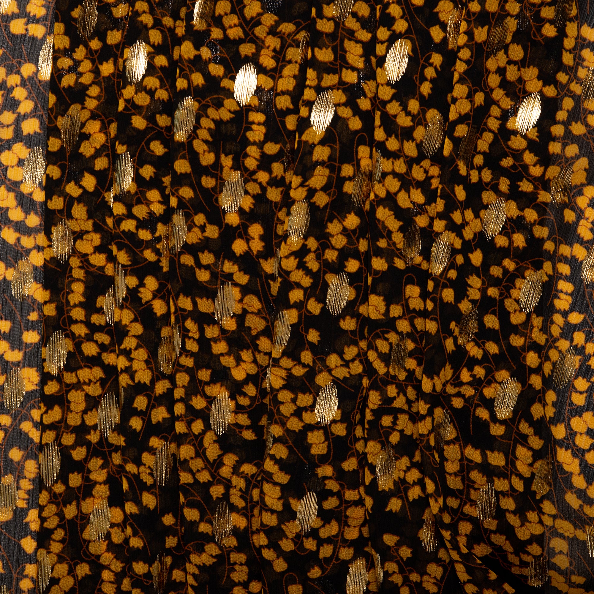 Printed polyester - OLIVIA - Tulips - Yellow - Image 4