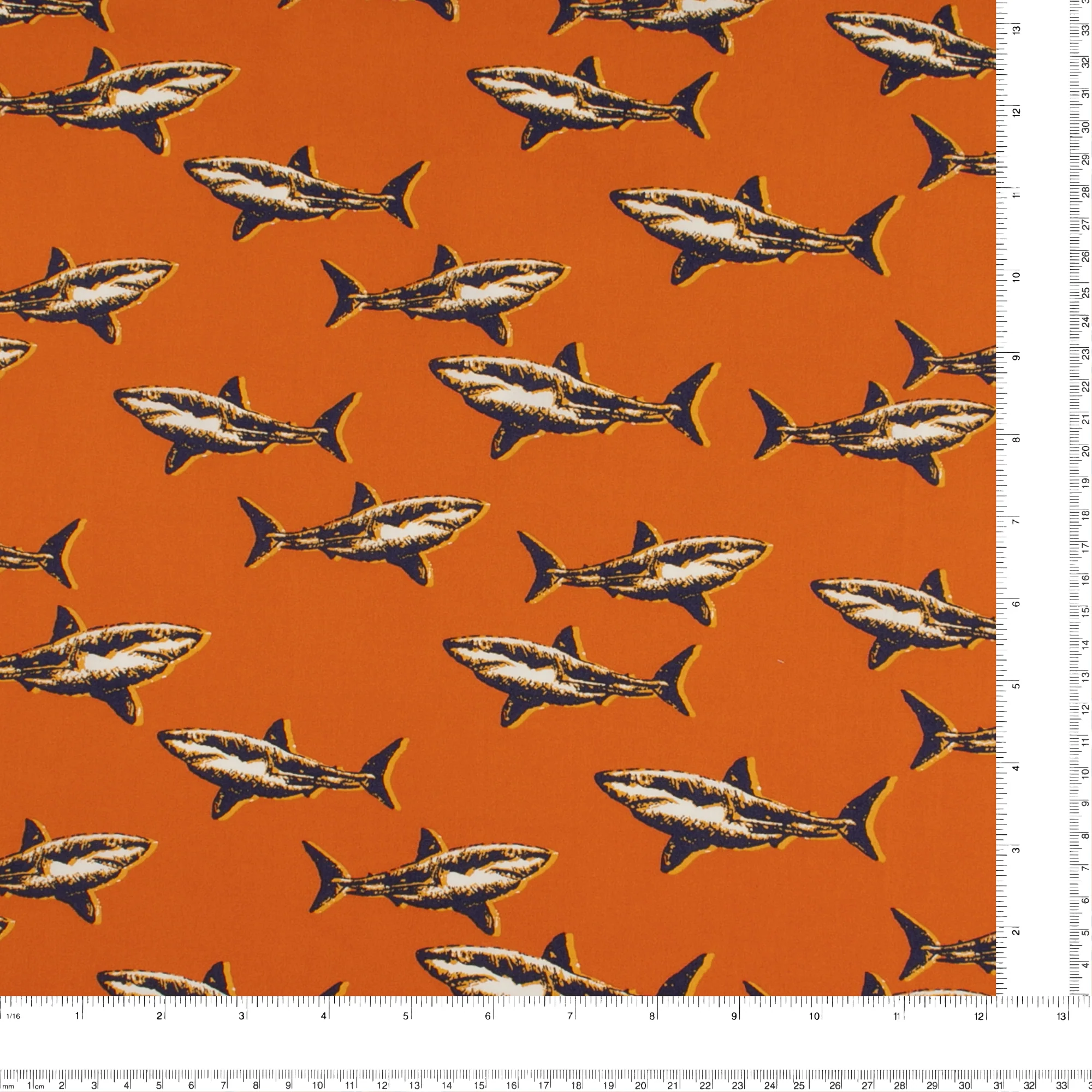 Printed Poplin - HULA-HOOP - 011 - Orange - Image 3