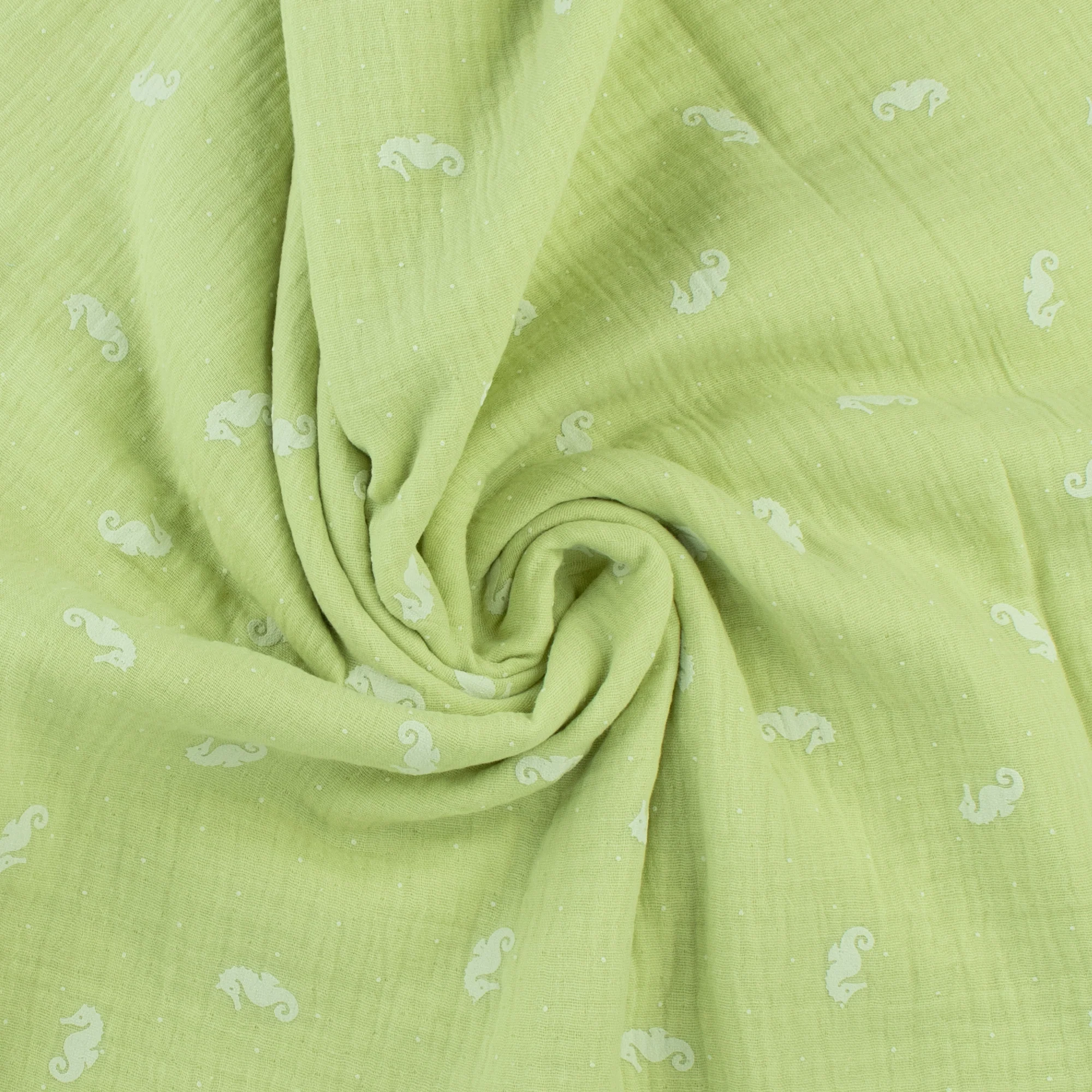 Printed Puff Double Gauze - SUMMER ESSENTIALS - 003 - Pistachio - Image 2