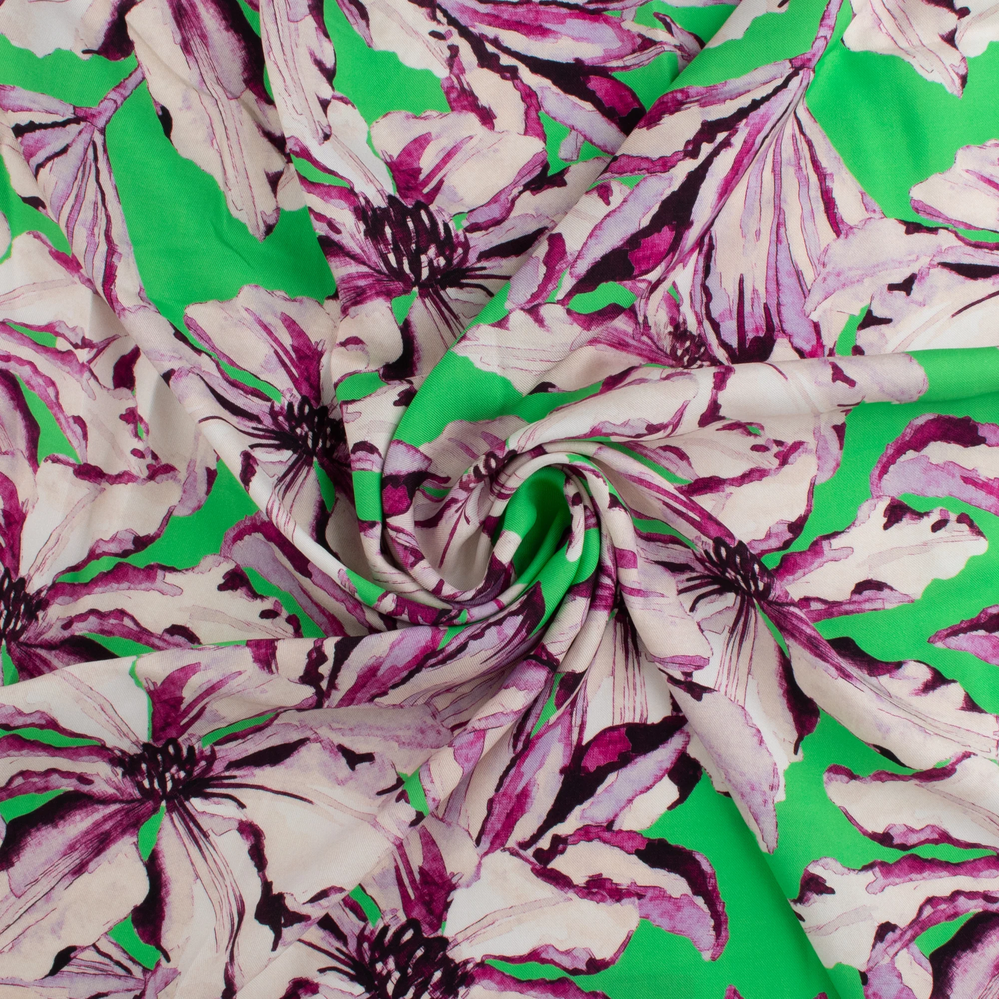 Printed Rayon - ALESSIA - 016 - Bright Green - Image 2
