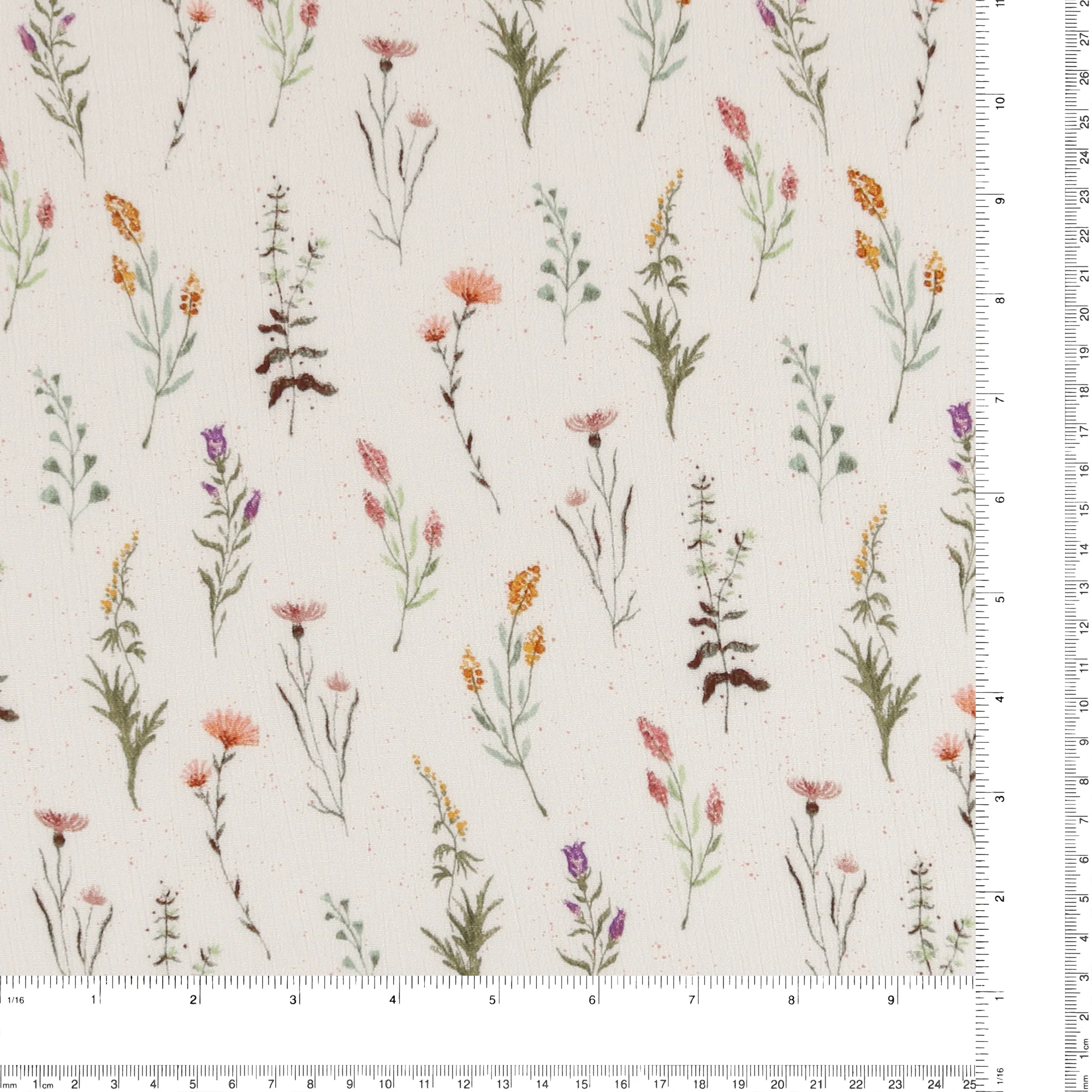 Printed Rayon Crinkle - BEATRICE - 002 - White - Image 3