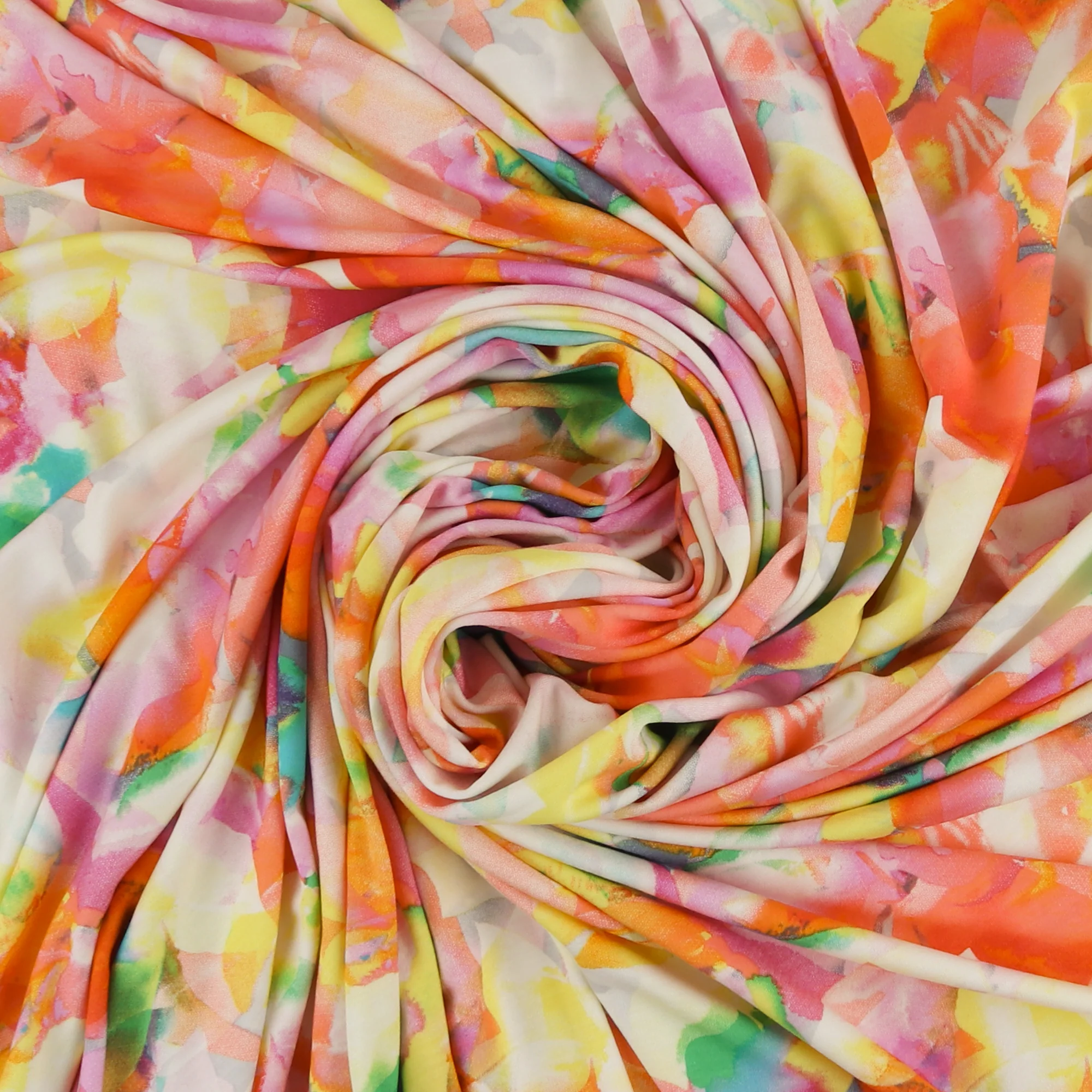 Printed Rayon Knit - BEATRICE - 001 - Coral - Image 2