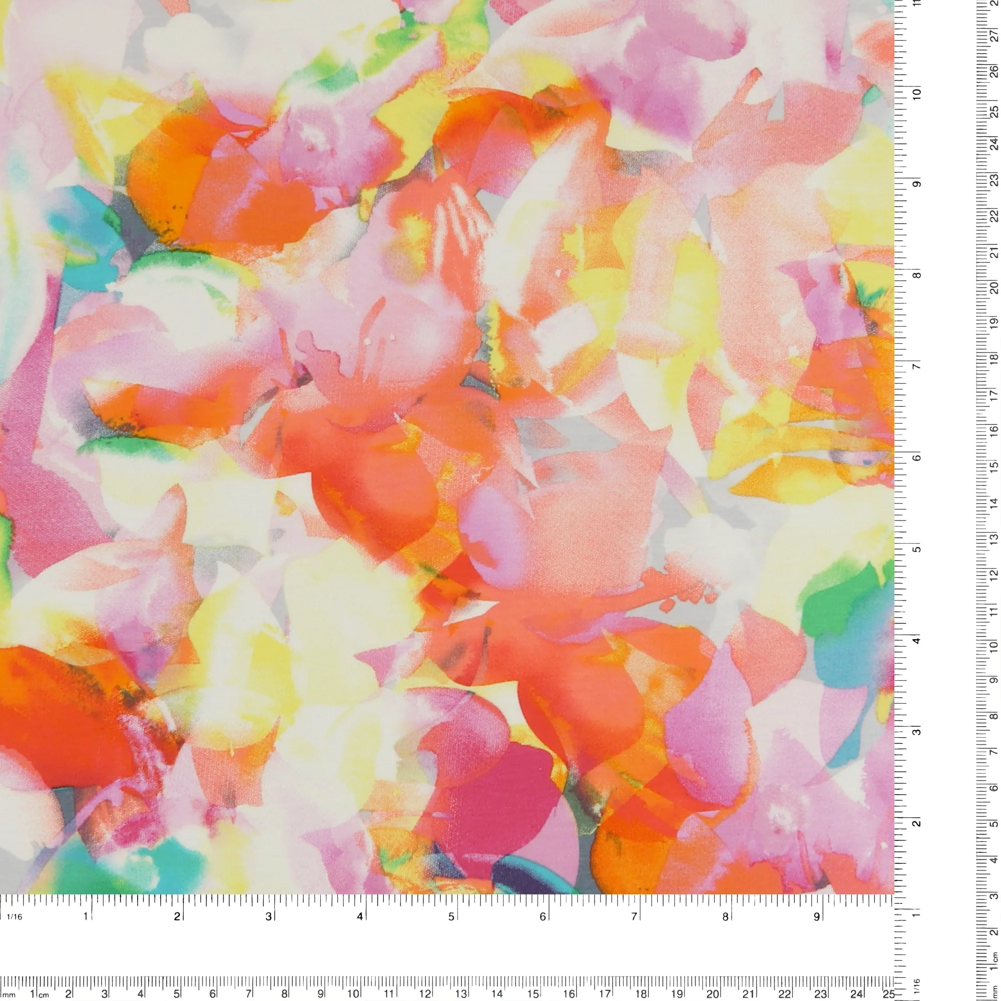 Printed Rayon Knit - BEATRICE - 001 - Coral - Image 3