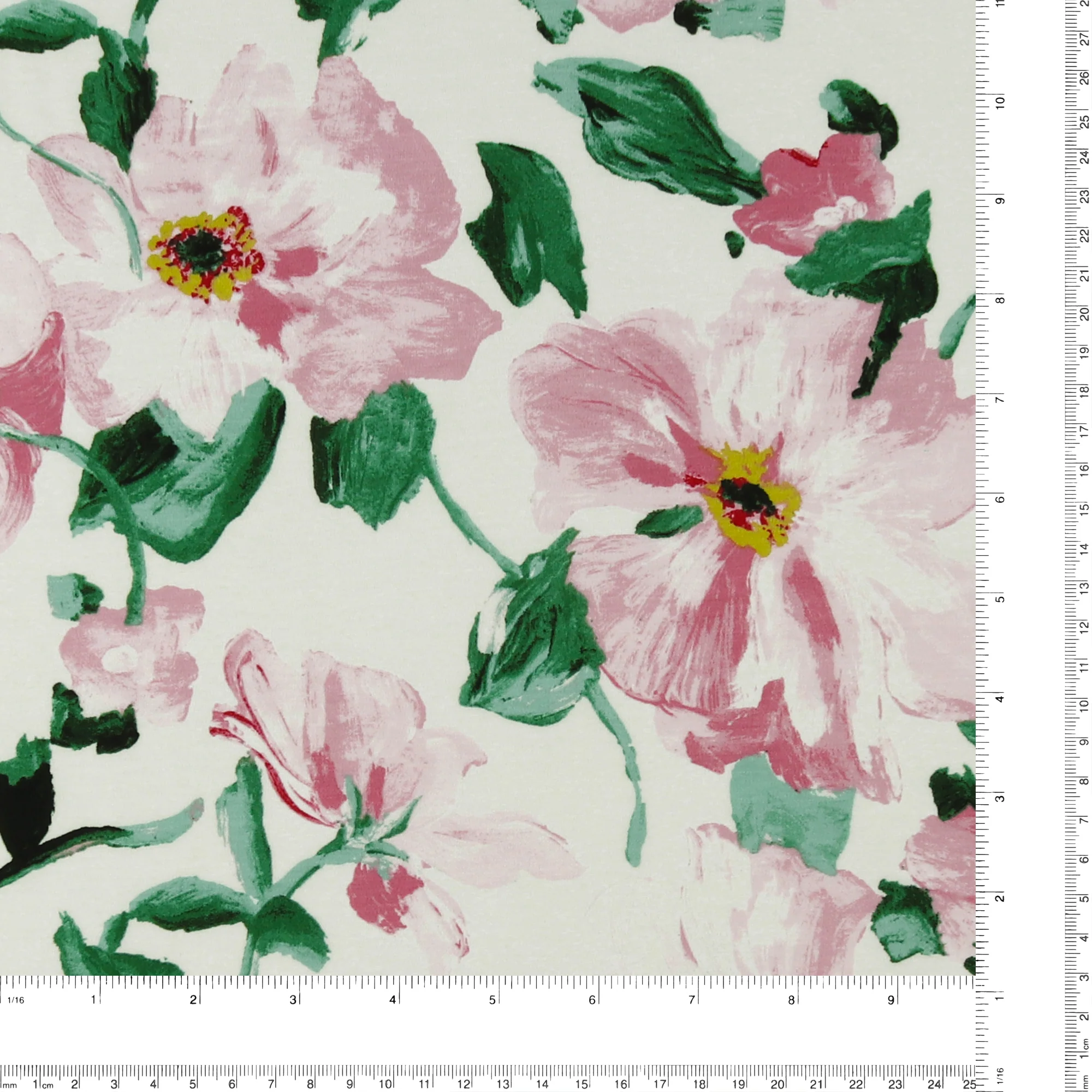 Printed Rayon Knit - BEATRICE - 003 - Offwhite - Image 3