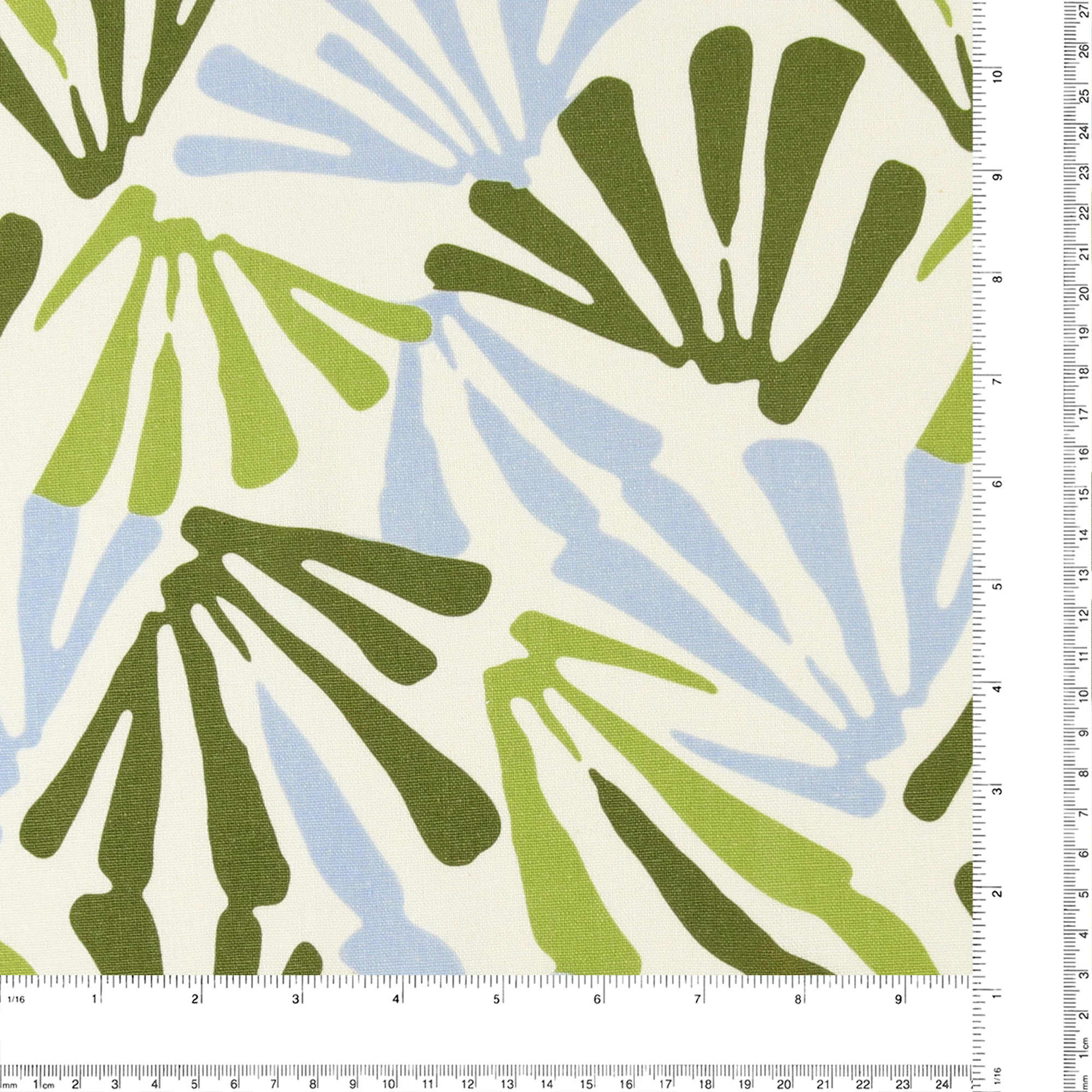 Printed Rayon Linen - SAN PAULO - 016 - Green - Image 3