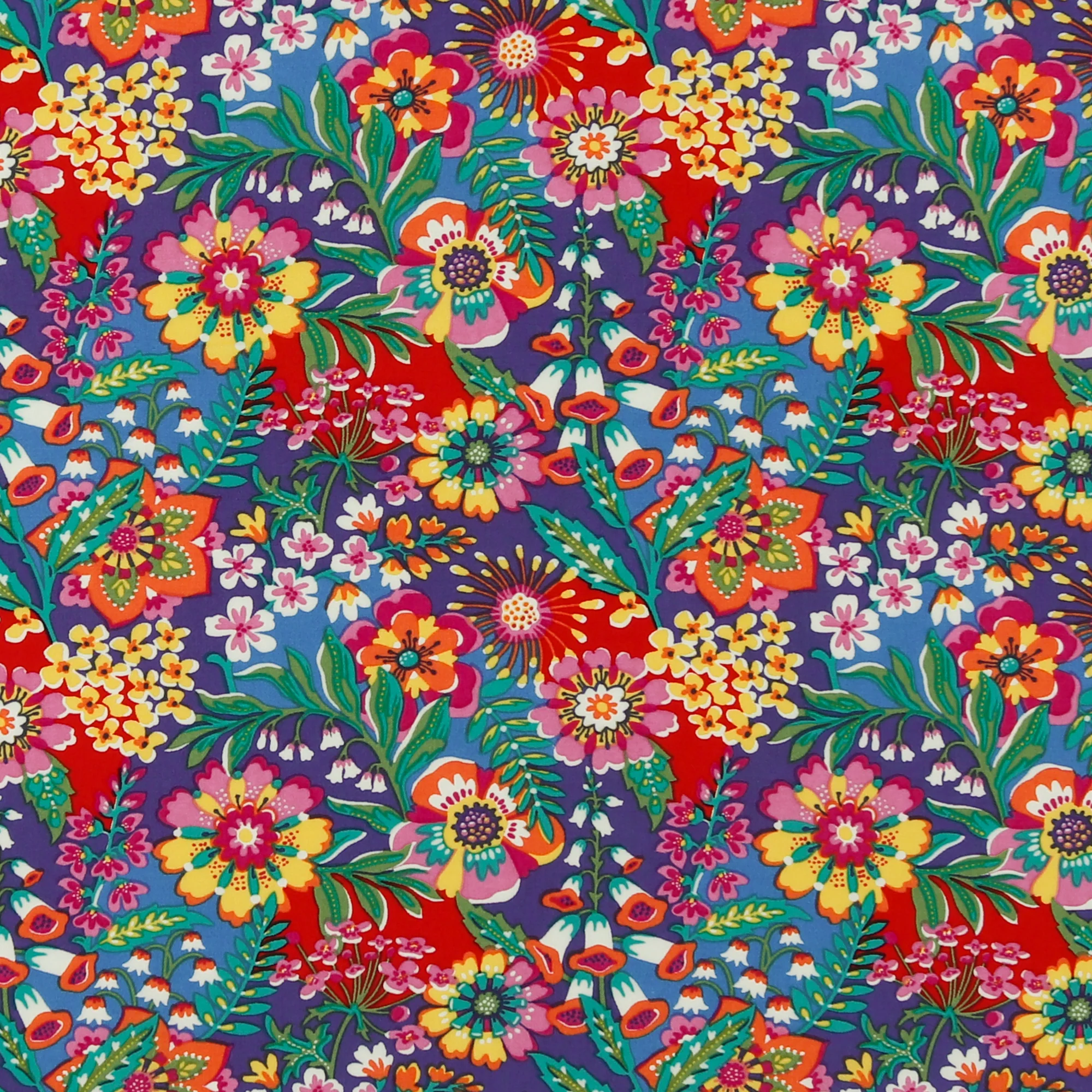 Printed Rayon Poplin - BEATRICE - 004 - Red