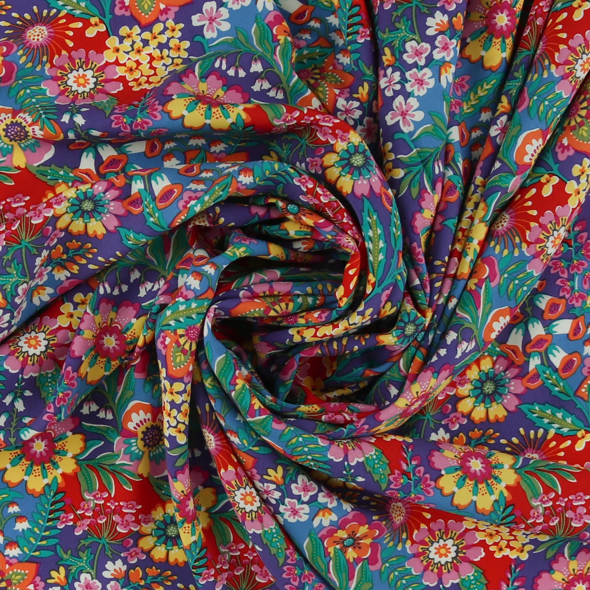 Printed Rayon Poplin - BEATRICE - 004 - Red - Image 2