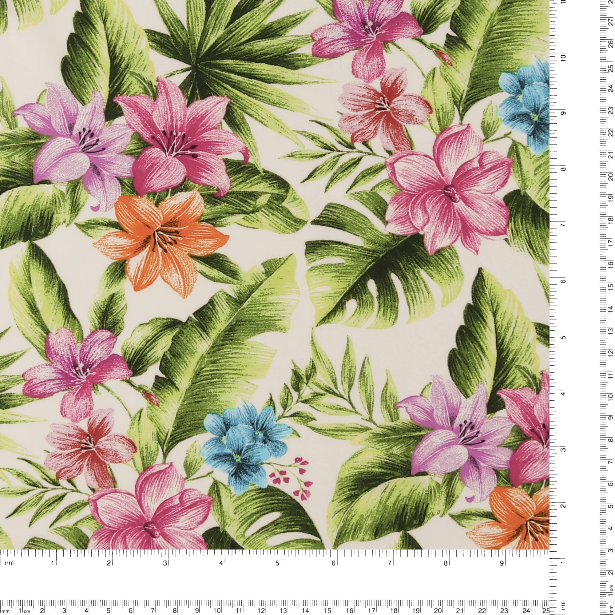 Printed Rayon Poplin - BEATRICE - 006 - Offwhite - Image 3