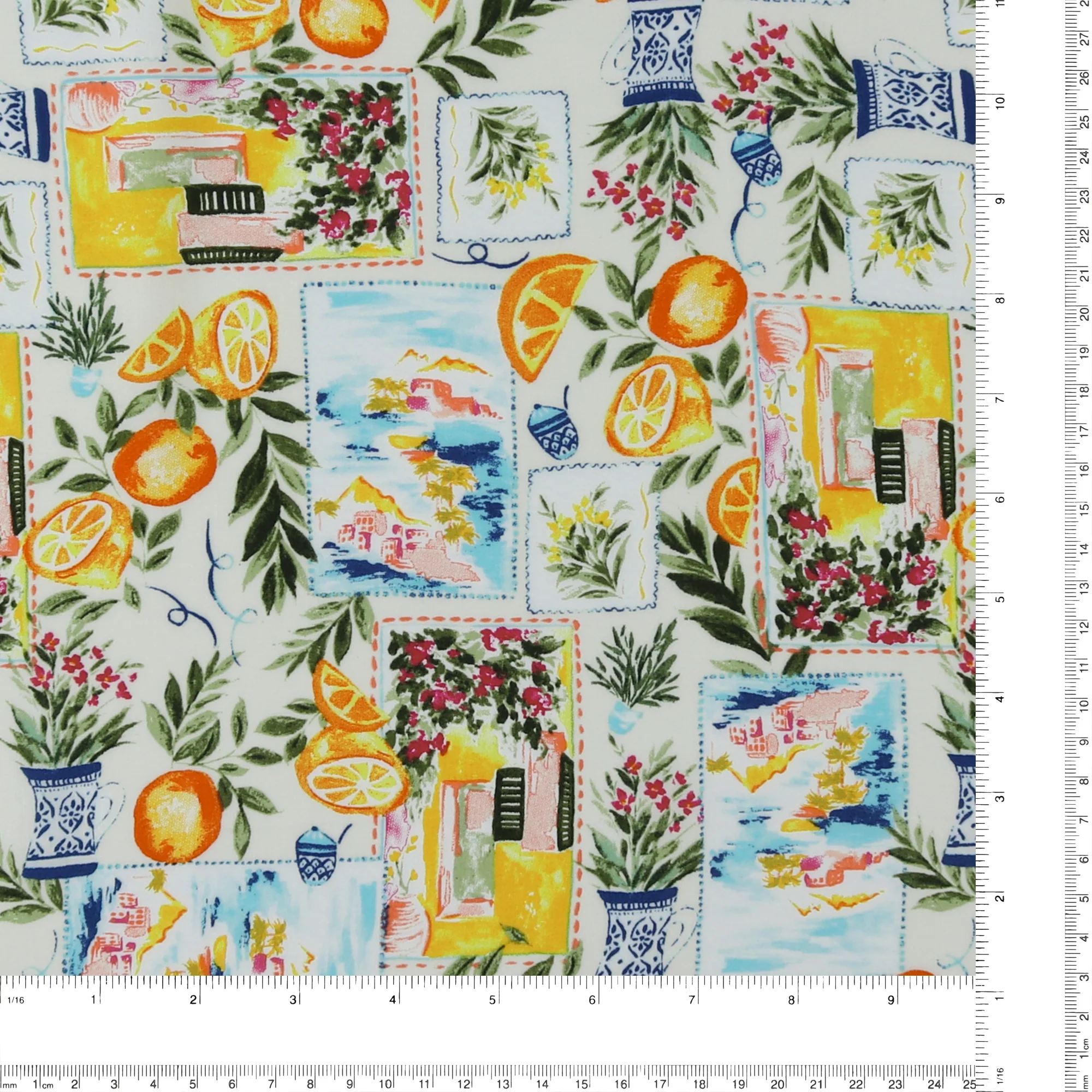 Printed Rayon Poplin - BEATRICE - 007 - Ivory - Image 3