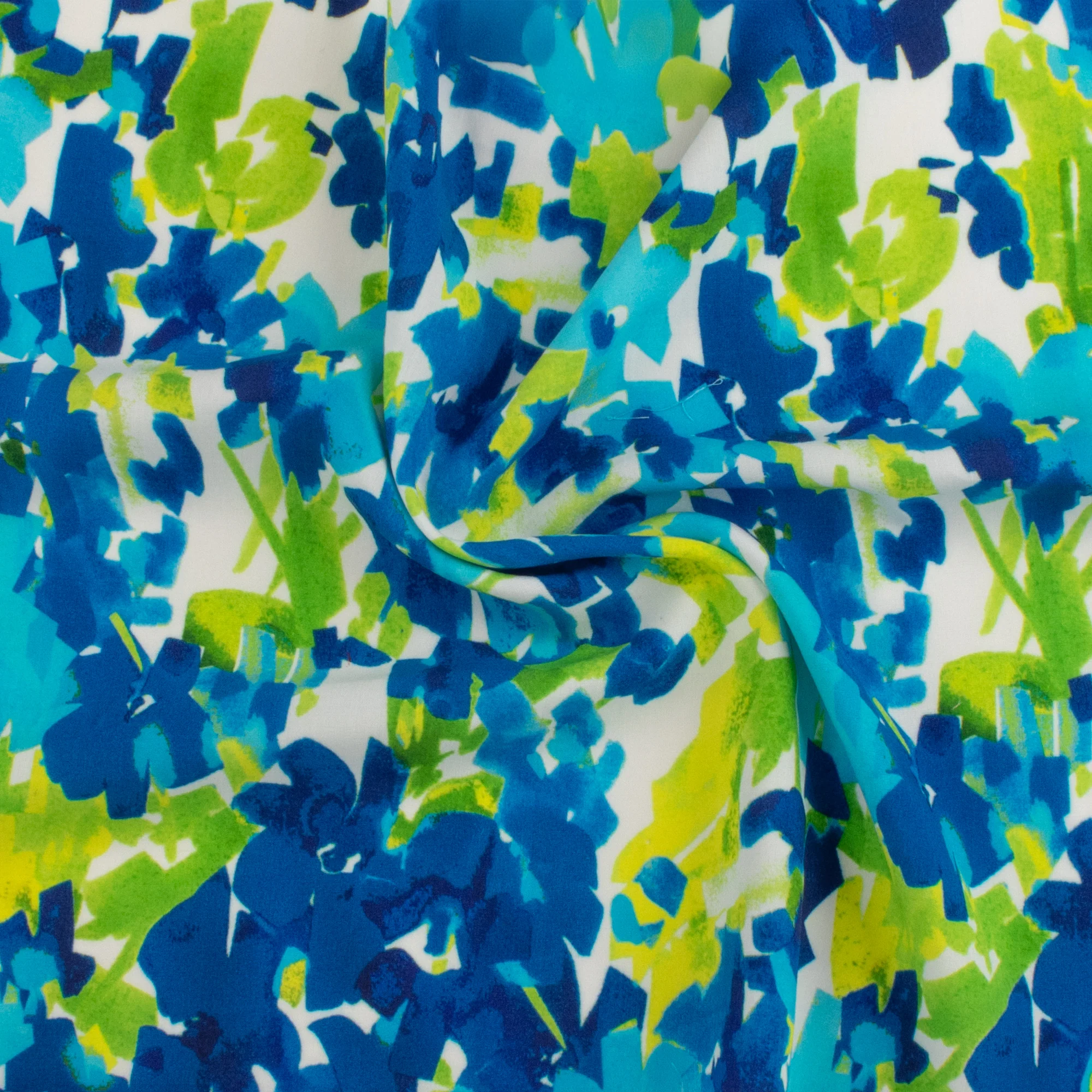 Printed Rayon Poplin - DEIRDRE - 015 - Blue - Image 2