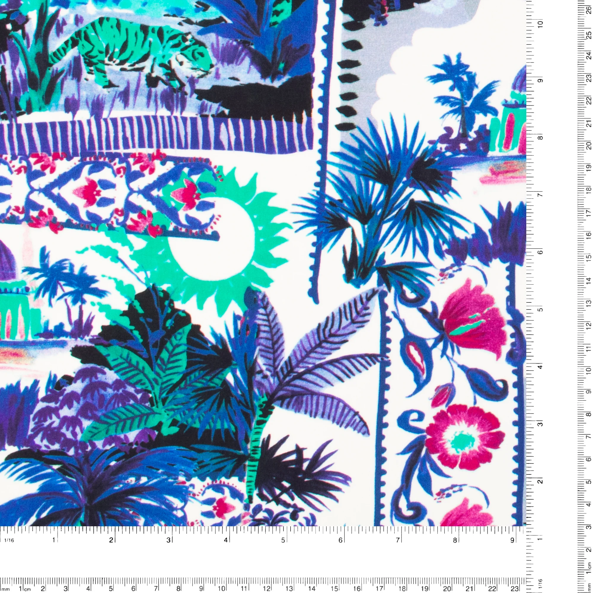 Printed Rayon Poplin - MILA - 002 - White - Image 3