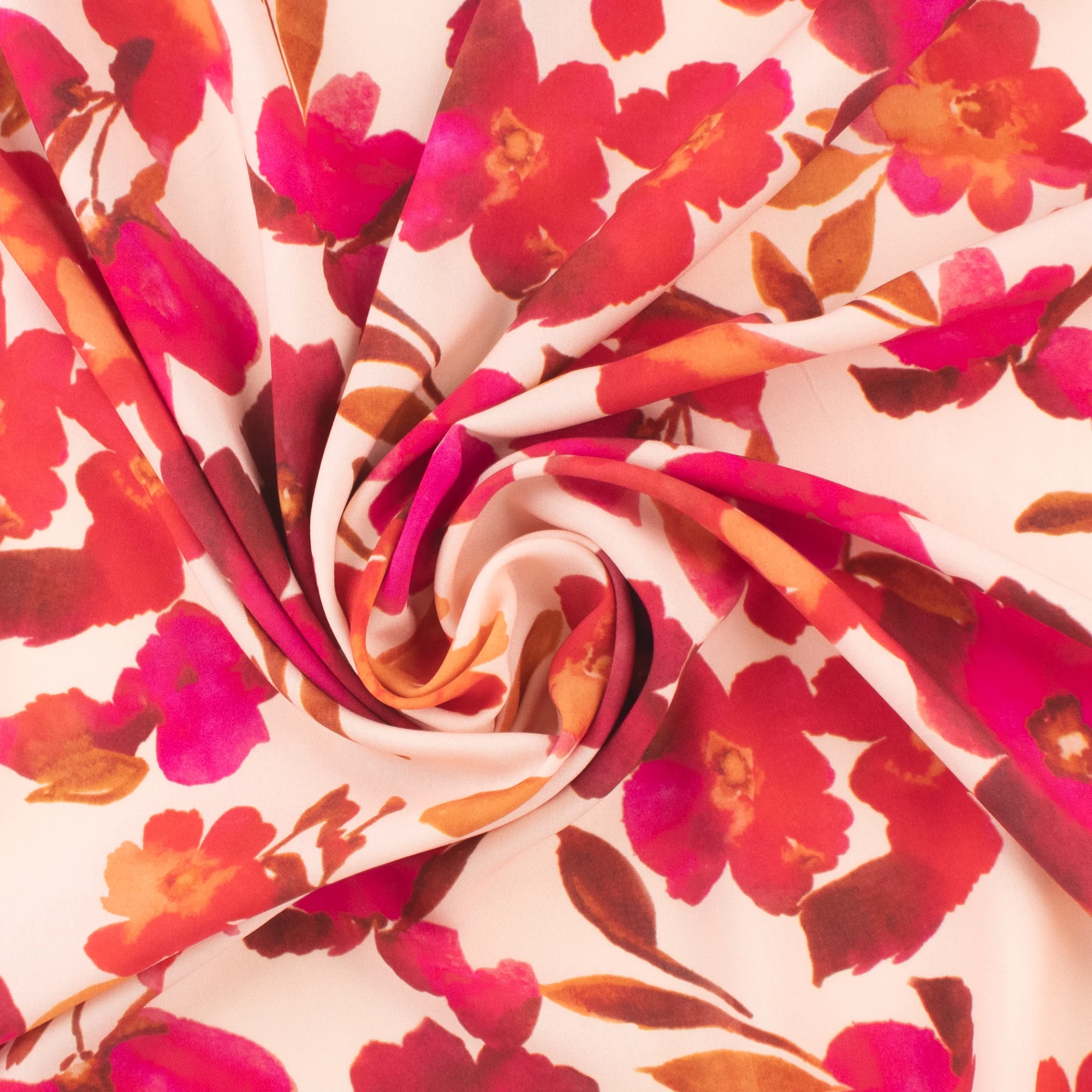 Printed Rayon Poplin - MILA - 005 - Light Peach - Image 2