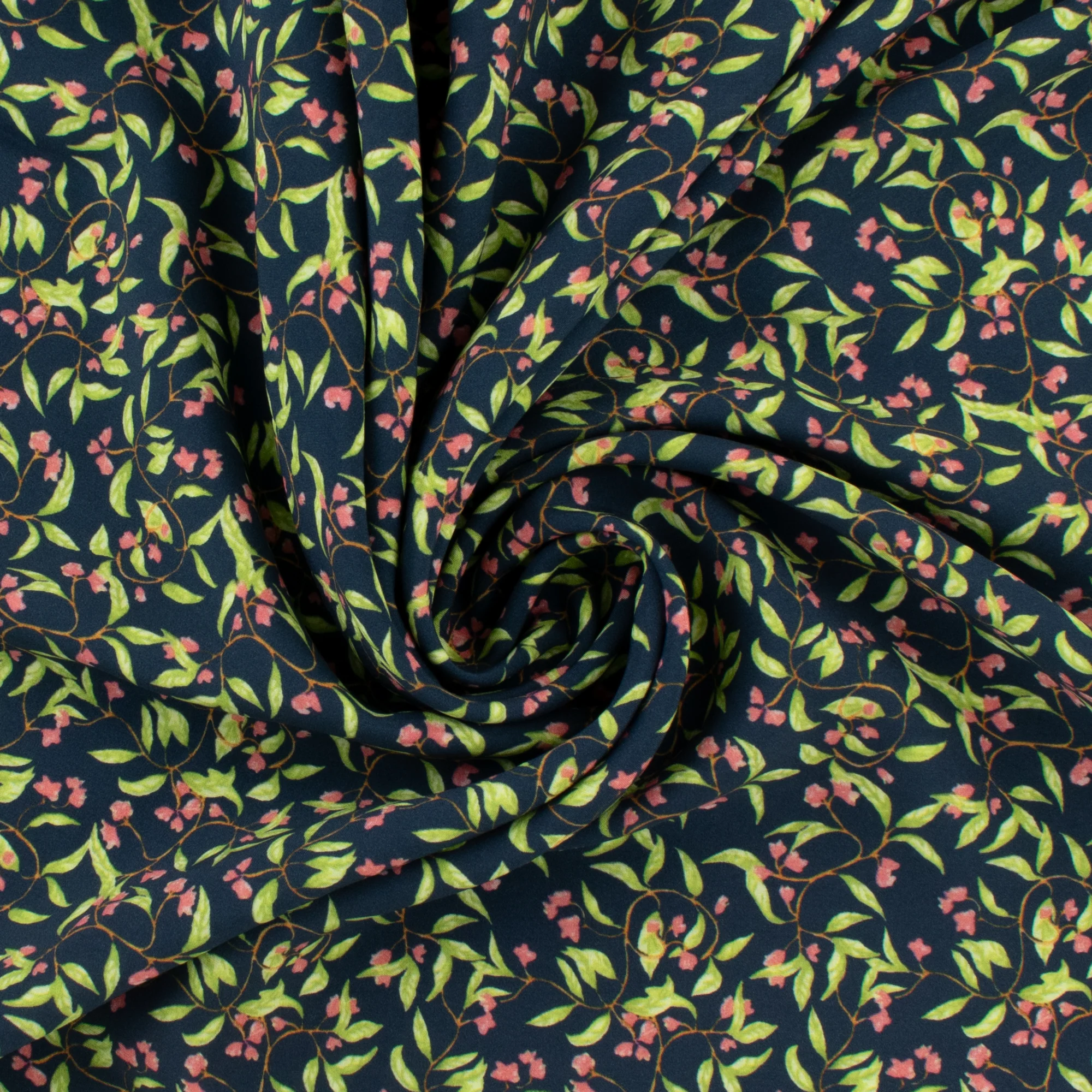 Printed Rayon Poplin - MILA - 015 - Navy - Image 2