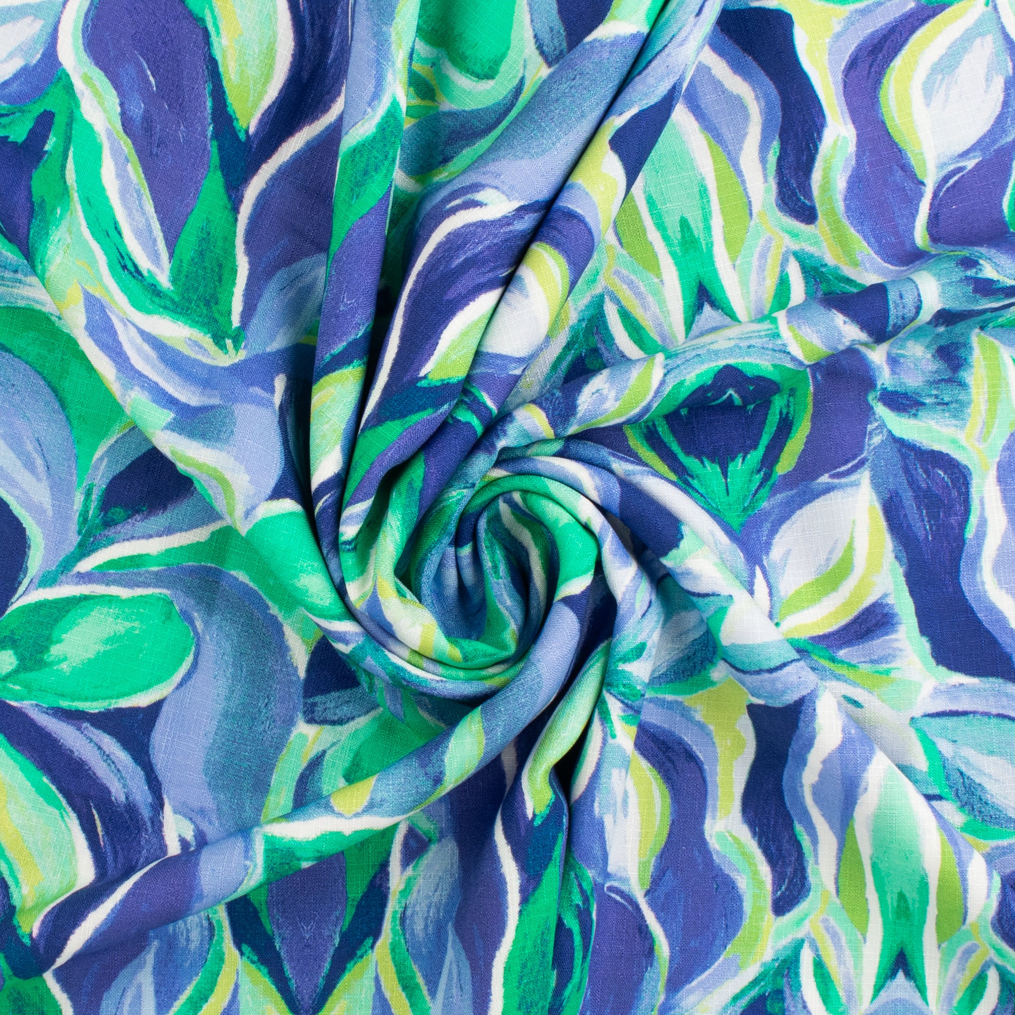 Printed Rayon Slub - LILIANA - 003 - Blue - Image 2