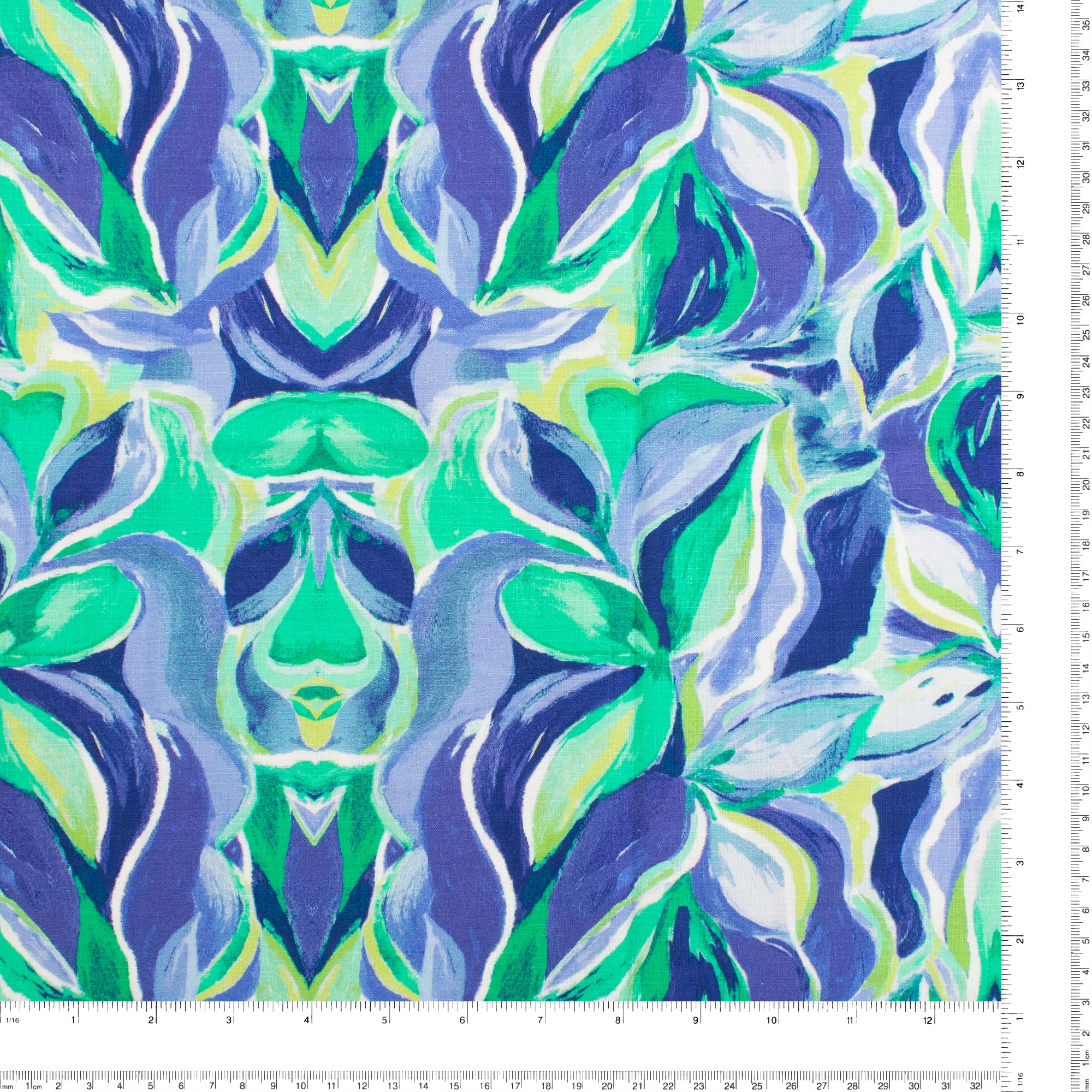 Printed Rayon Slub - LILIANA - 003 - Blue - Image 3
