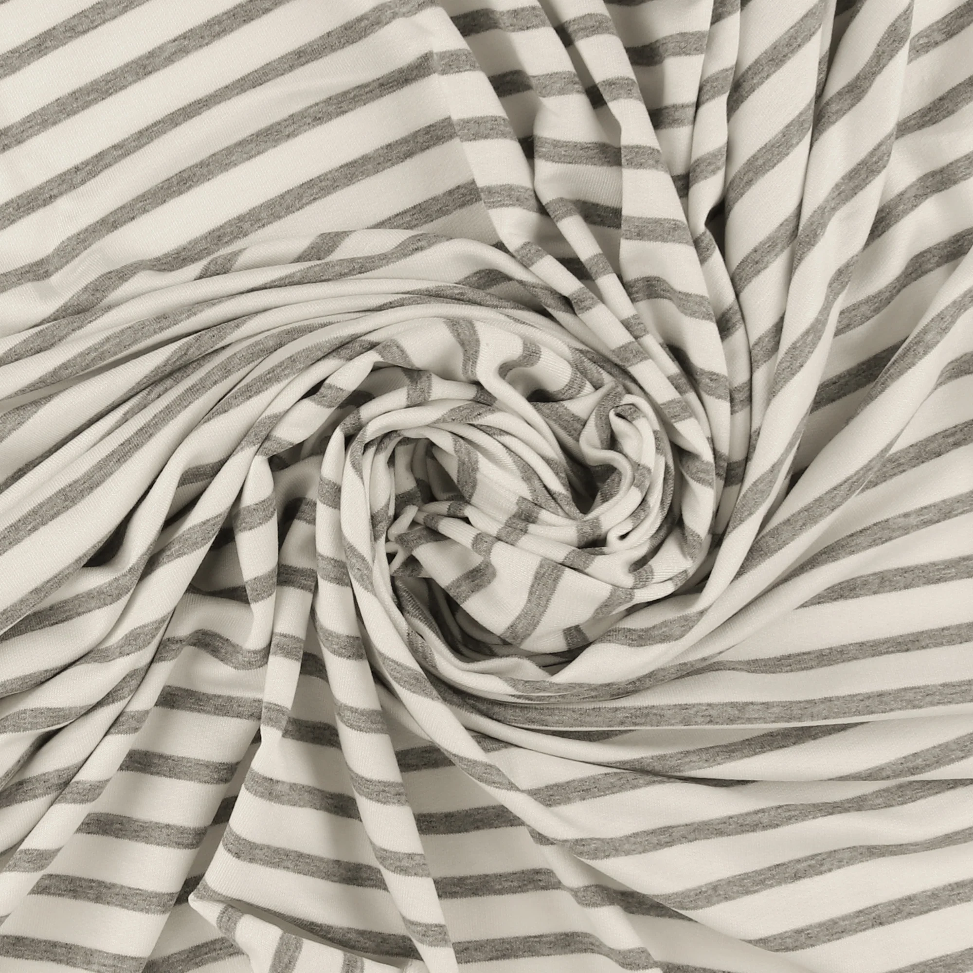 Printed Rayon & Spandex Knit - TONY - 003 - Grey & White - Image 2