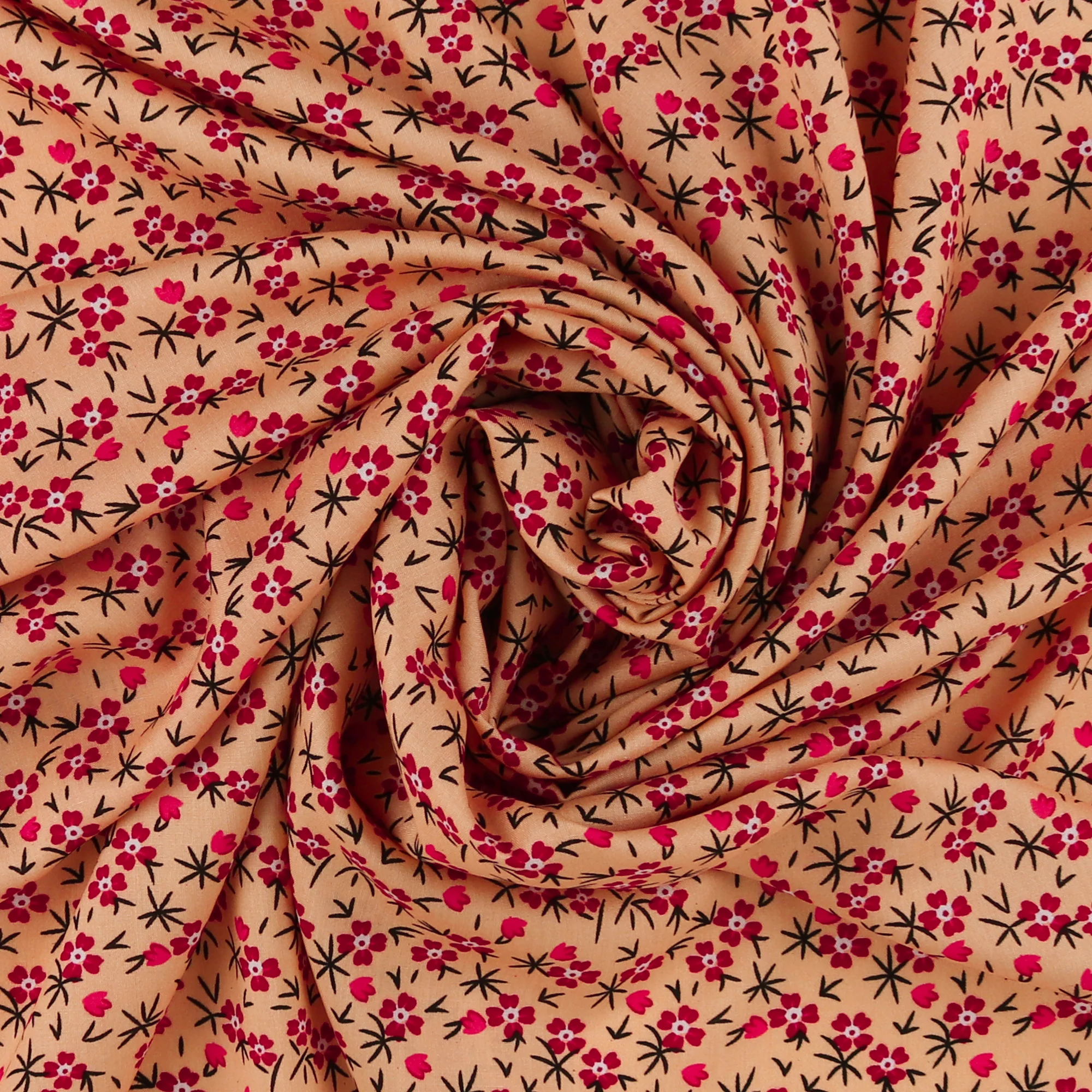 Printed Rayonne - MORGAN - 003 - Peach - Image 2