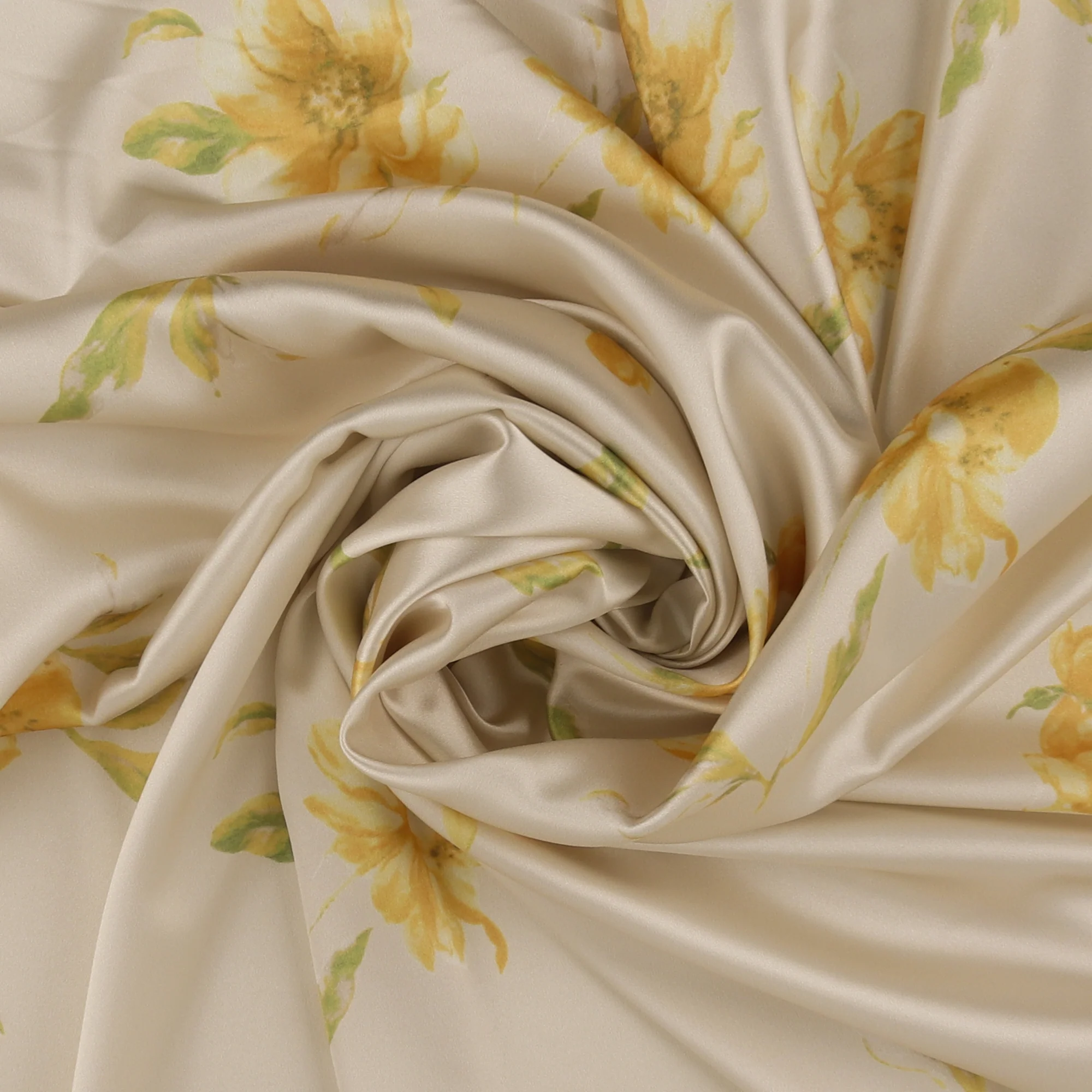 Printed Satin - COVENT GARDEN - 001 - Yellow - Image 2