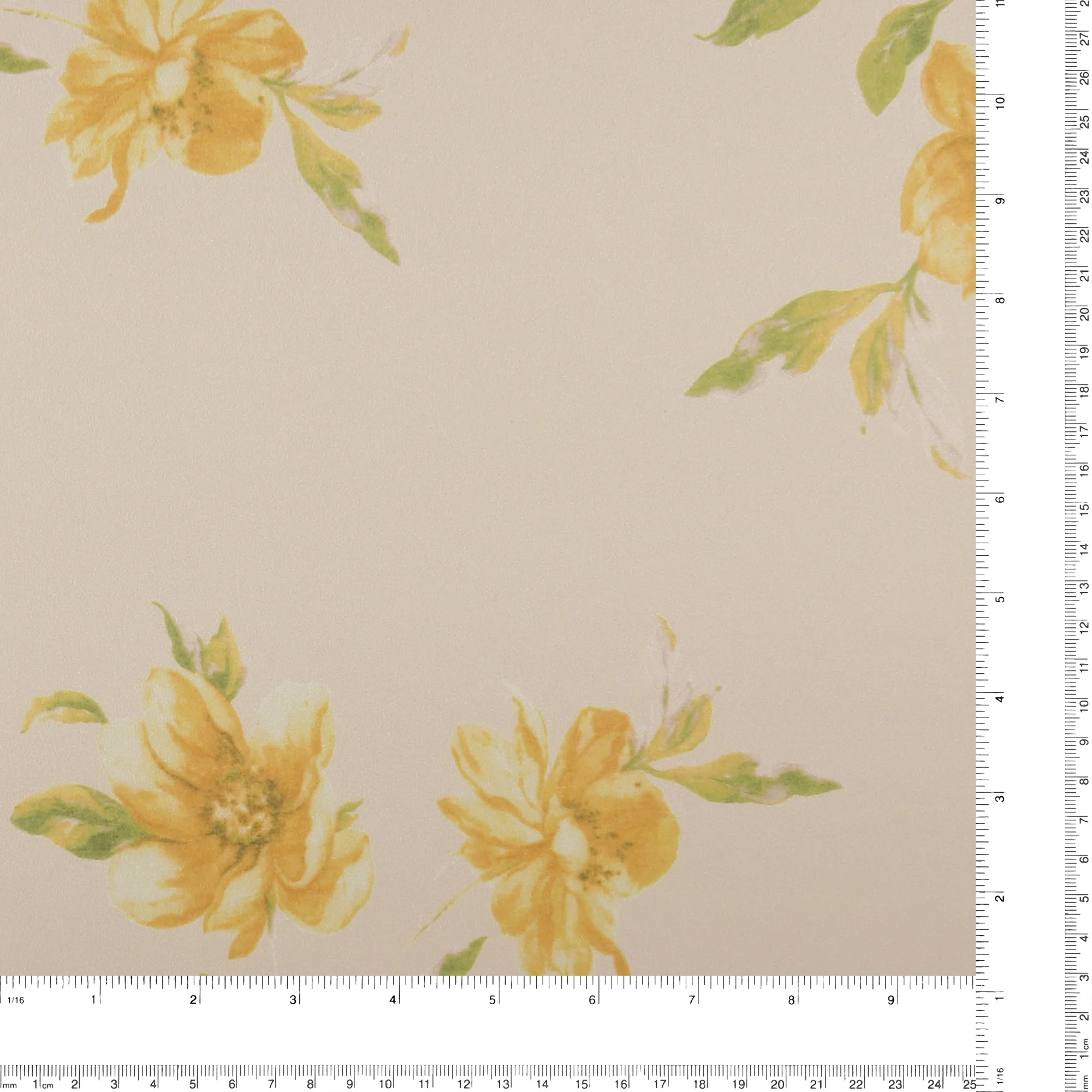 Printed Satin - COVENT GARDEN - 001 - Yellow - Image 3