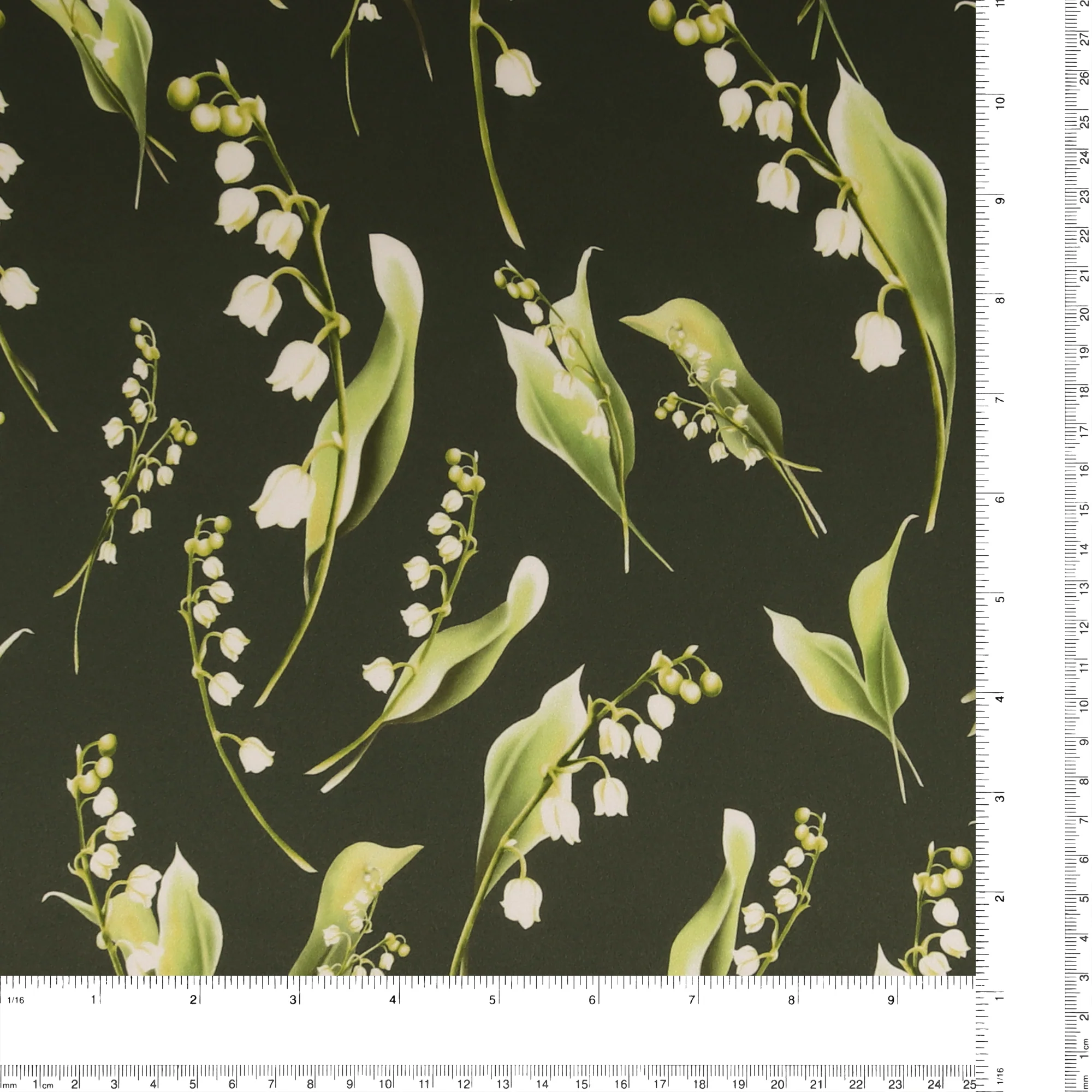 Printed Satin - COVENT GARDEN - 004 - Green - Image 3