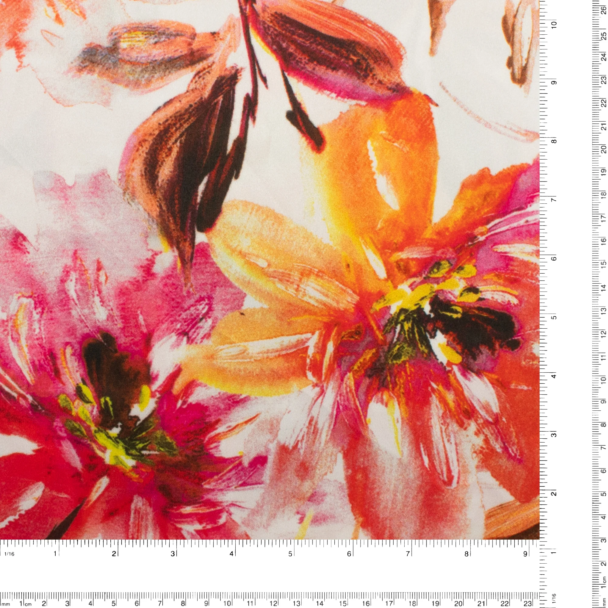 Printed Satin - ELEGANZA - 005 - Red - Image 3