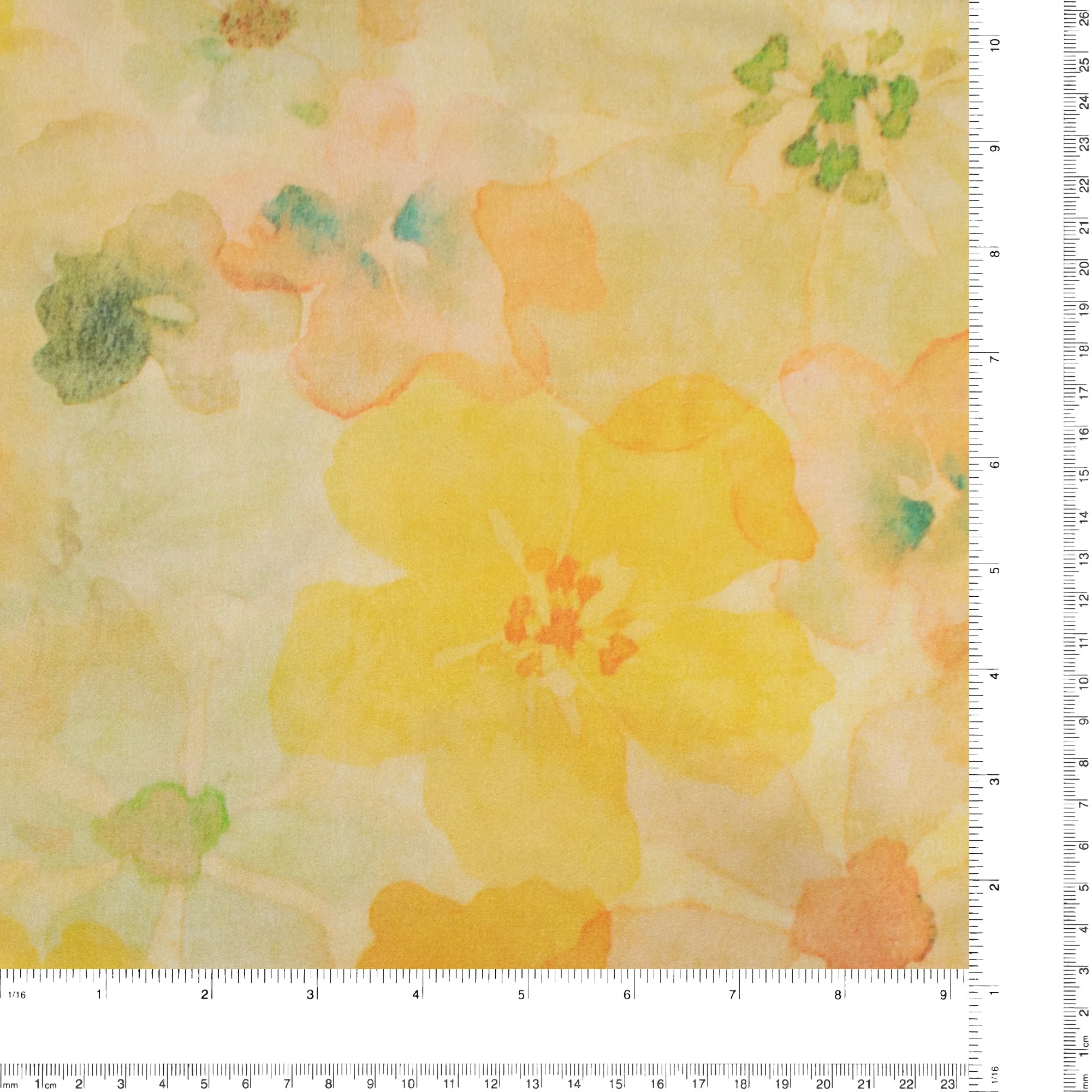 Printed Satin - ELEGANZA - 008 - Yellow - Image 3
