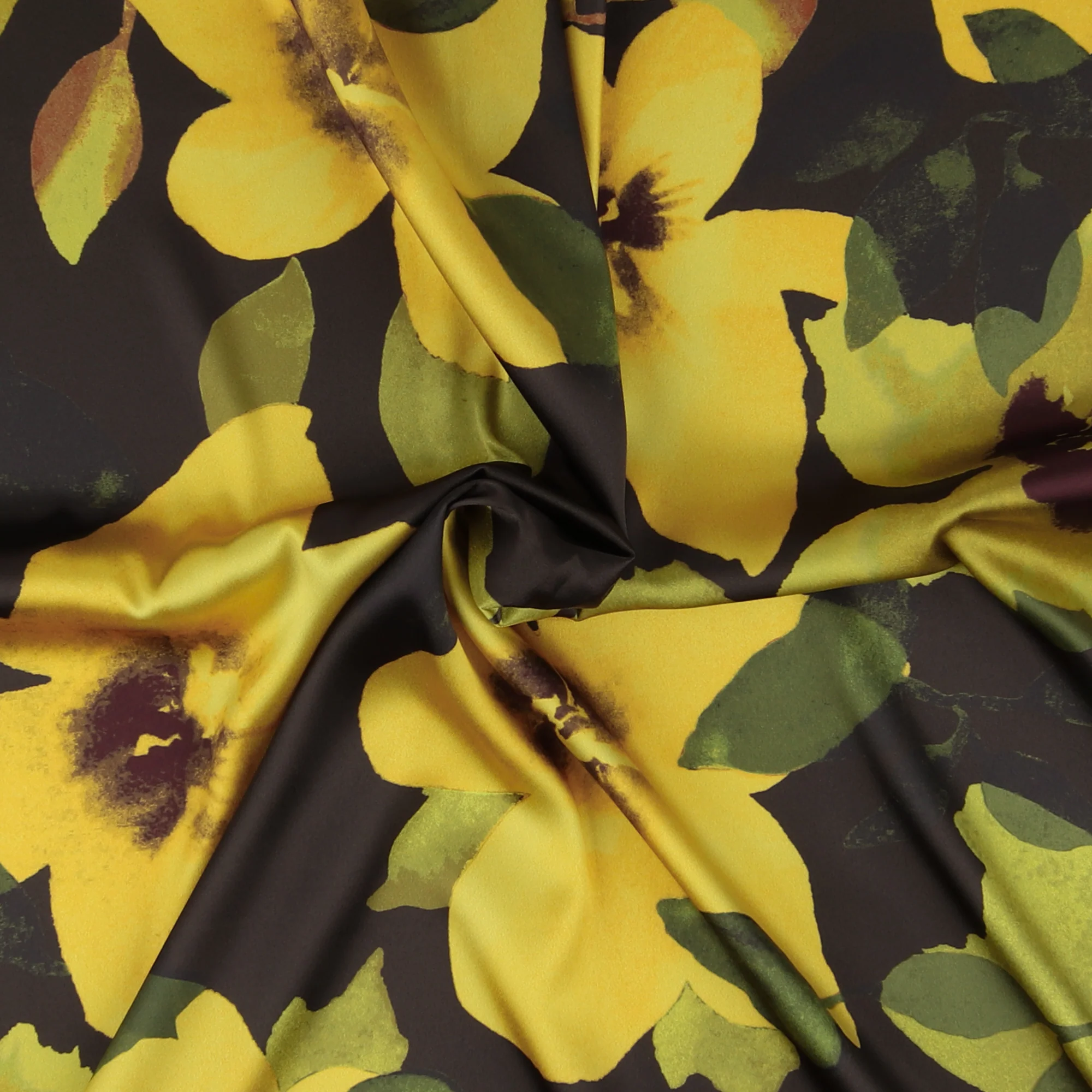 Printed Satin - GABRIELLA - 004 - Yellow - Image 2