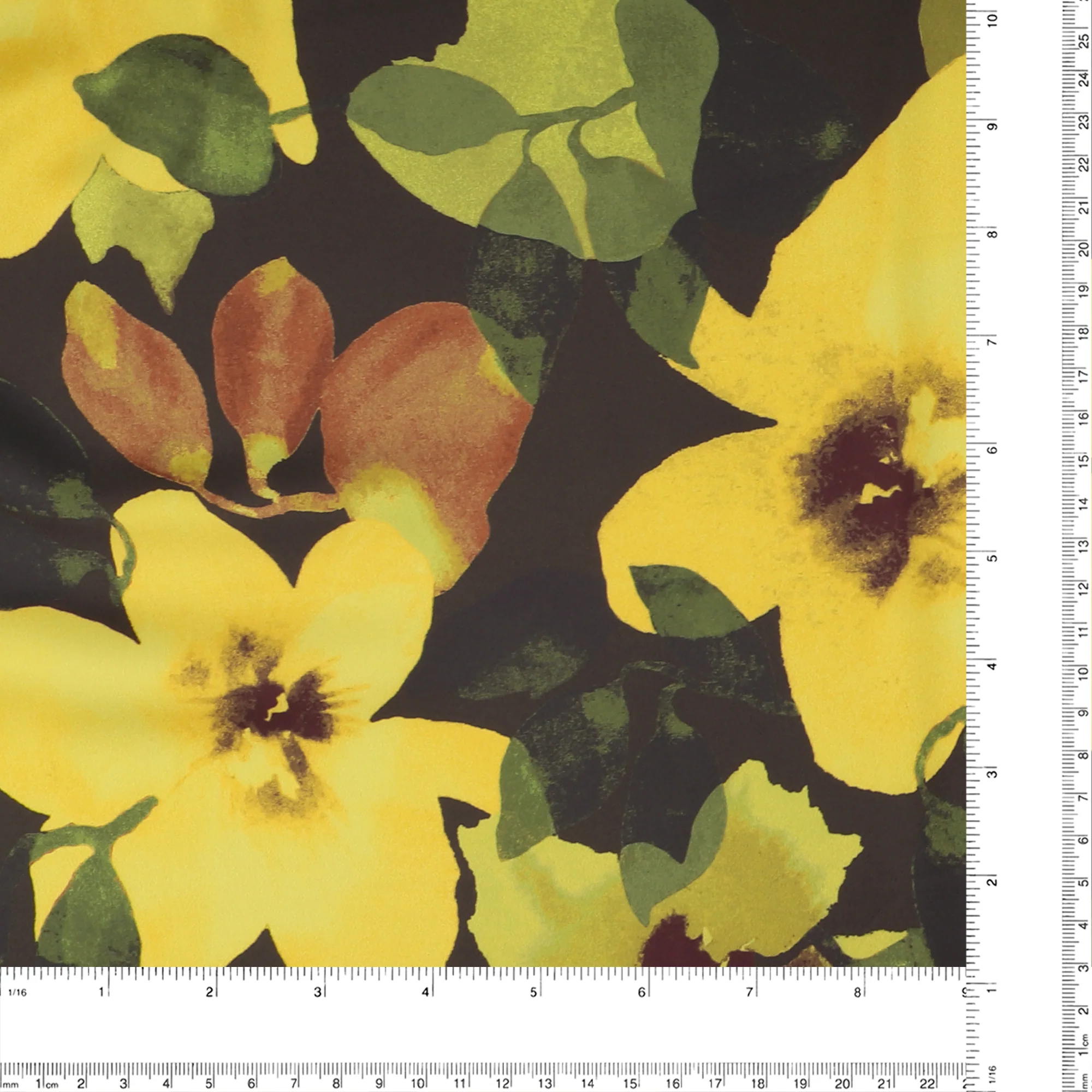 Printed Satin - GABRIELLA - 004 - Yellow - Image 3
