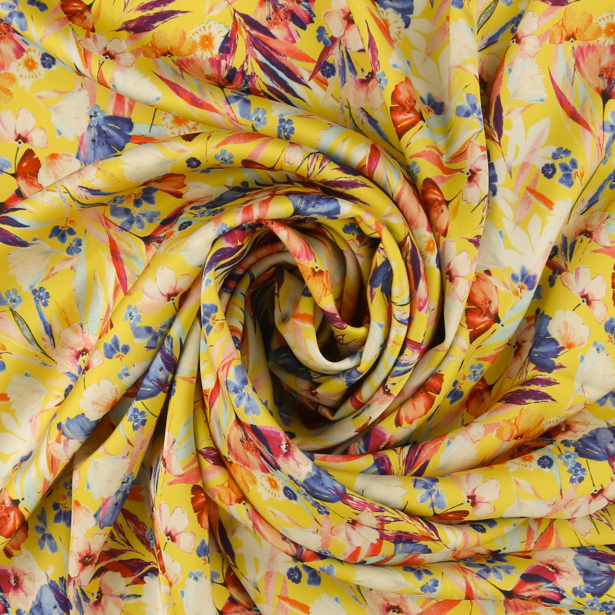 Printed Satin - IBIZA - 002 - Banana - Image 2