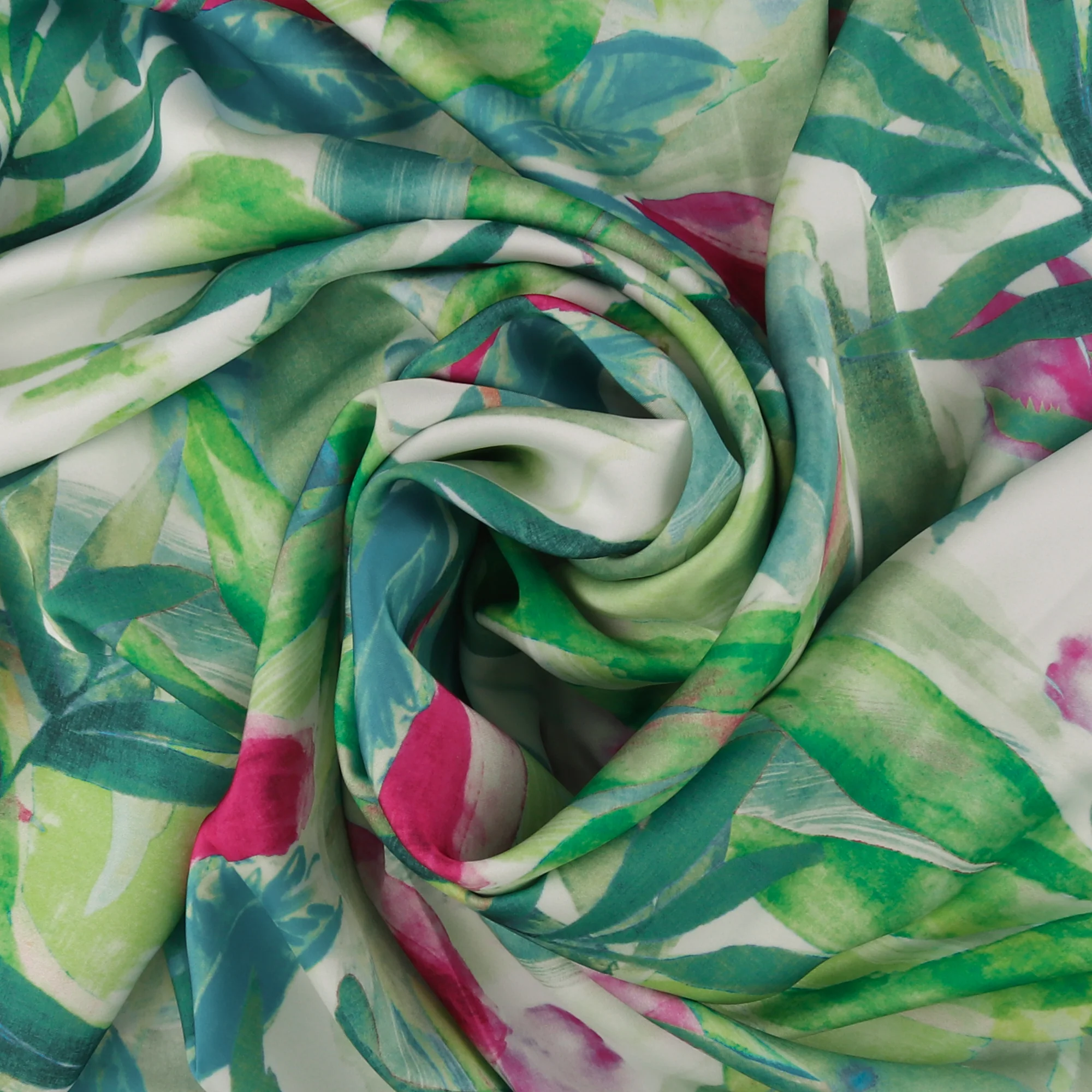 Printed Satin - IBIZA - 003 - Green - Image 2