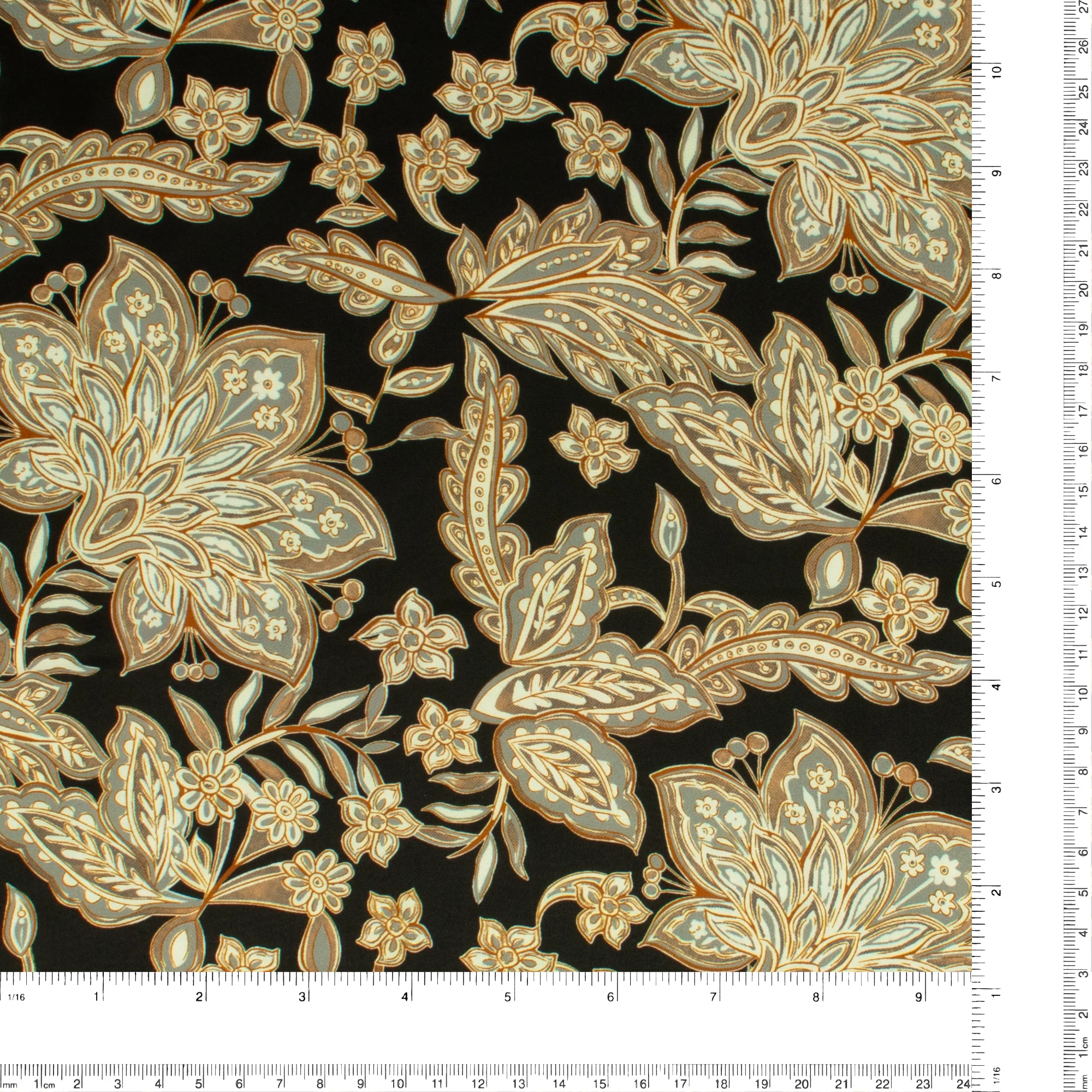 Printed Satin - NORA - 003 - Black - Image 3