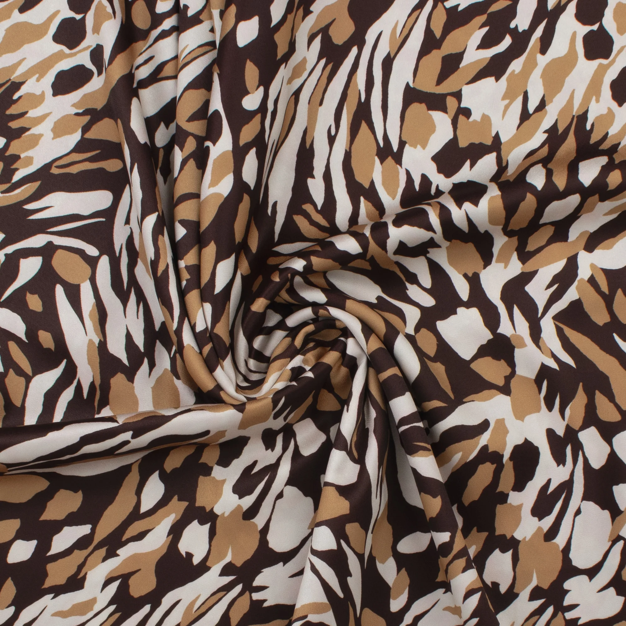 Printed Satin - NORA - 010 - Brown - Image 2