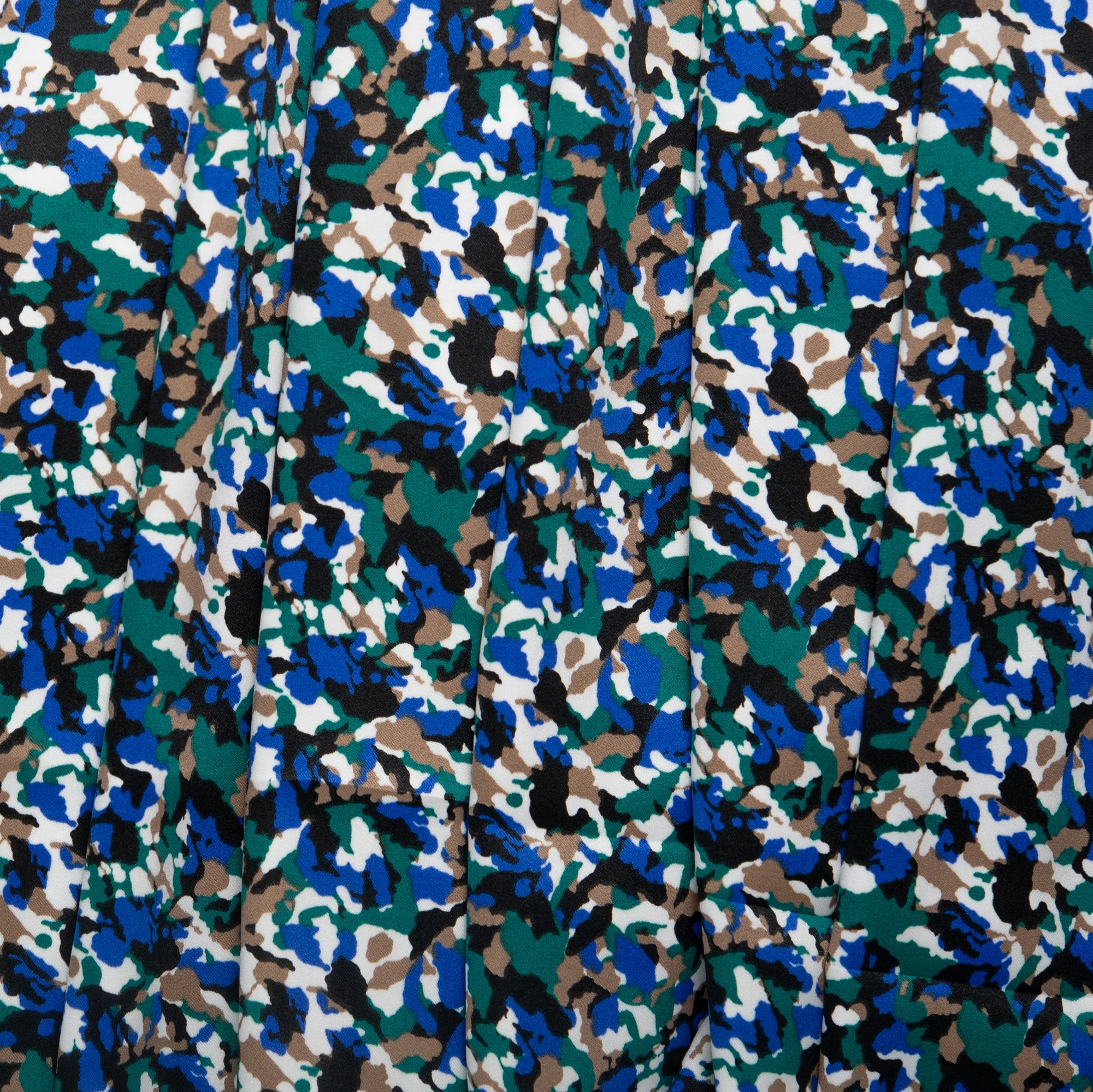 Printed Satin Velvet - CHARLOTTE - Abstracts - Blue - Image 4