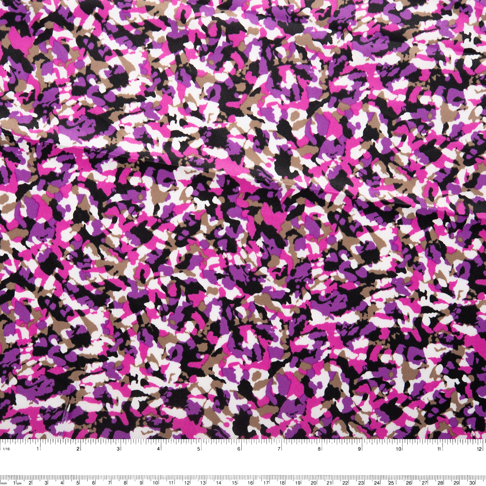 Printed Satin Velvet - CHARLOTTE - Abstracts - Pink - Image 3