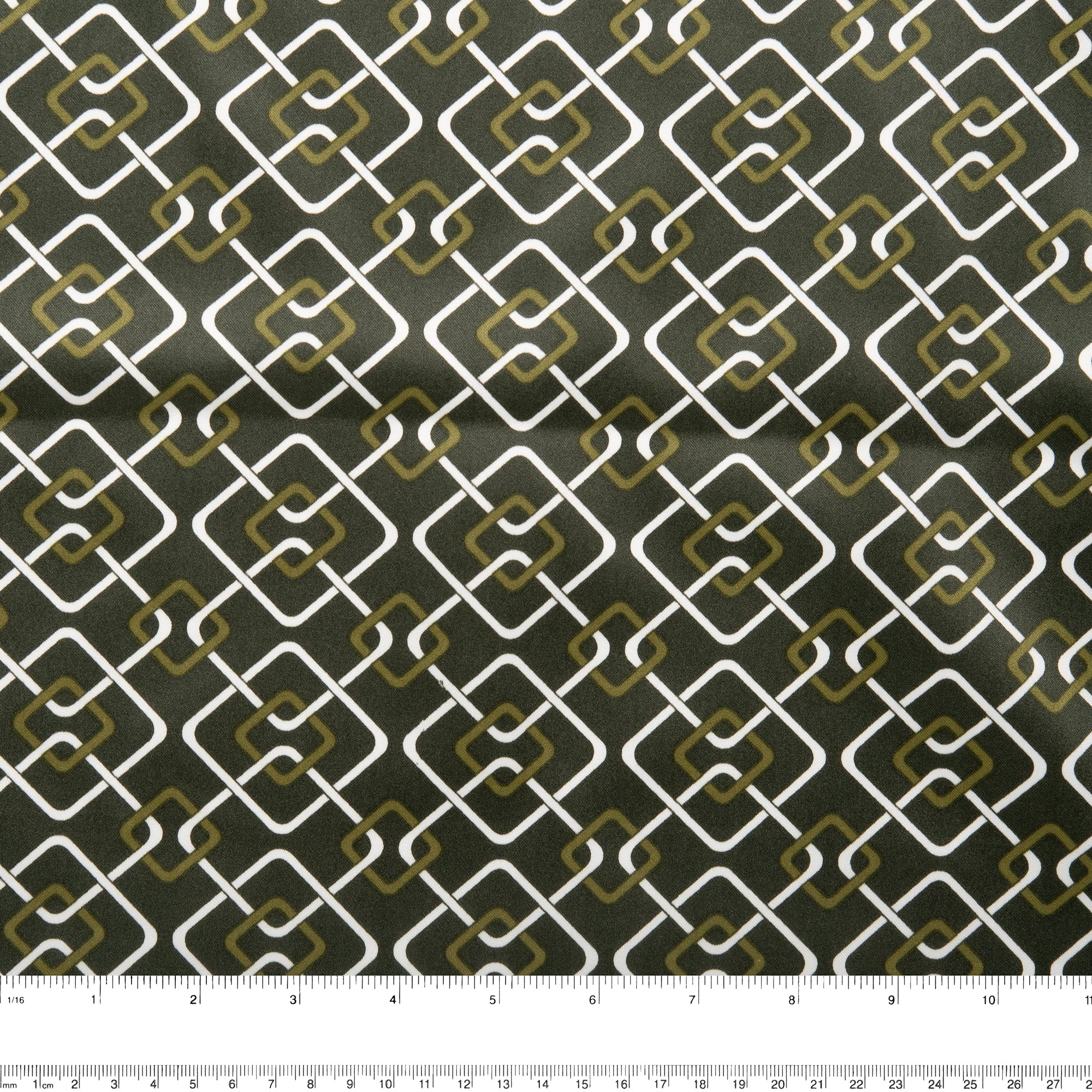Printed Satin Velvet - CHARLOTTE - Modern - Green - Image 3