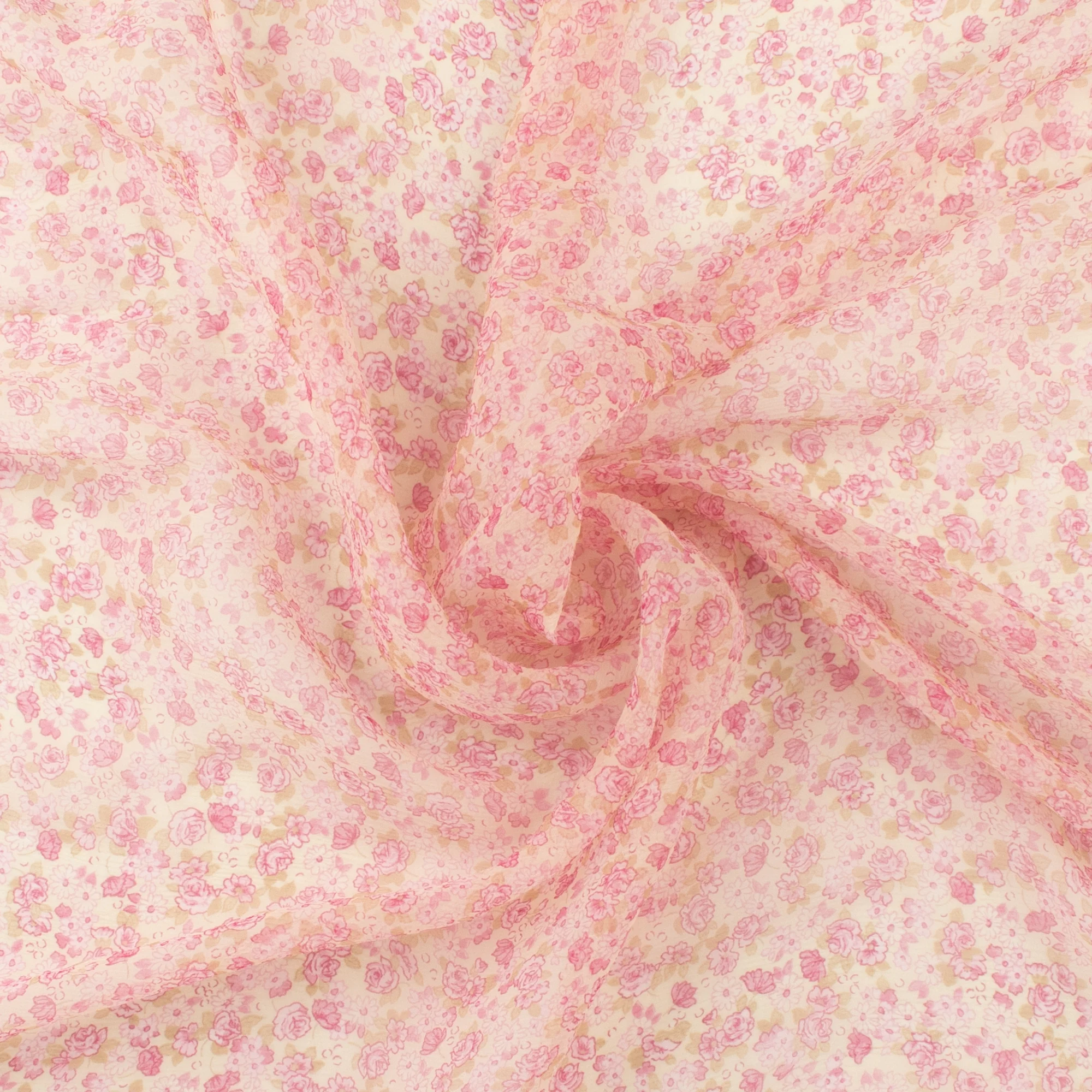 Printed Silk Chiffon - 001 - Pink - Image 2