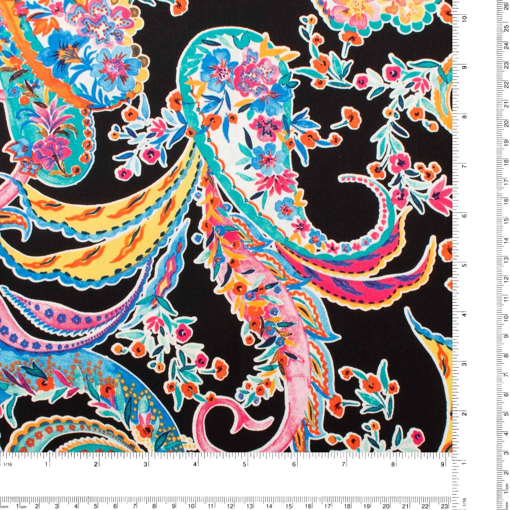 Printed Silky Polyester - BUBBLE - 001 - Black - Image 3