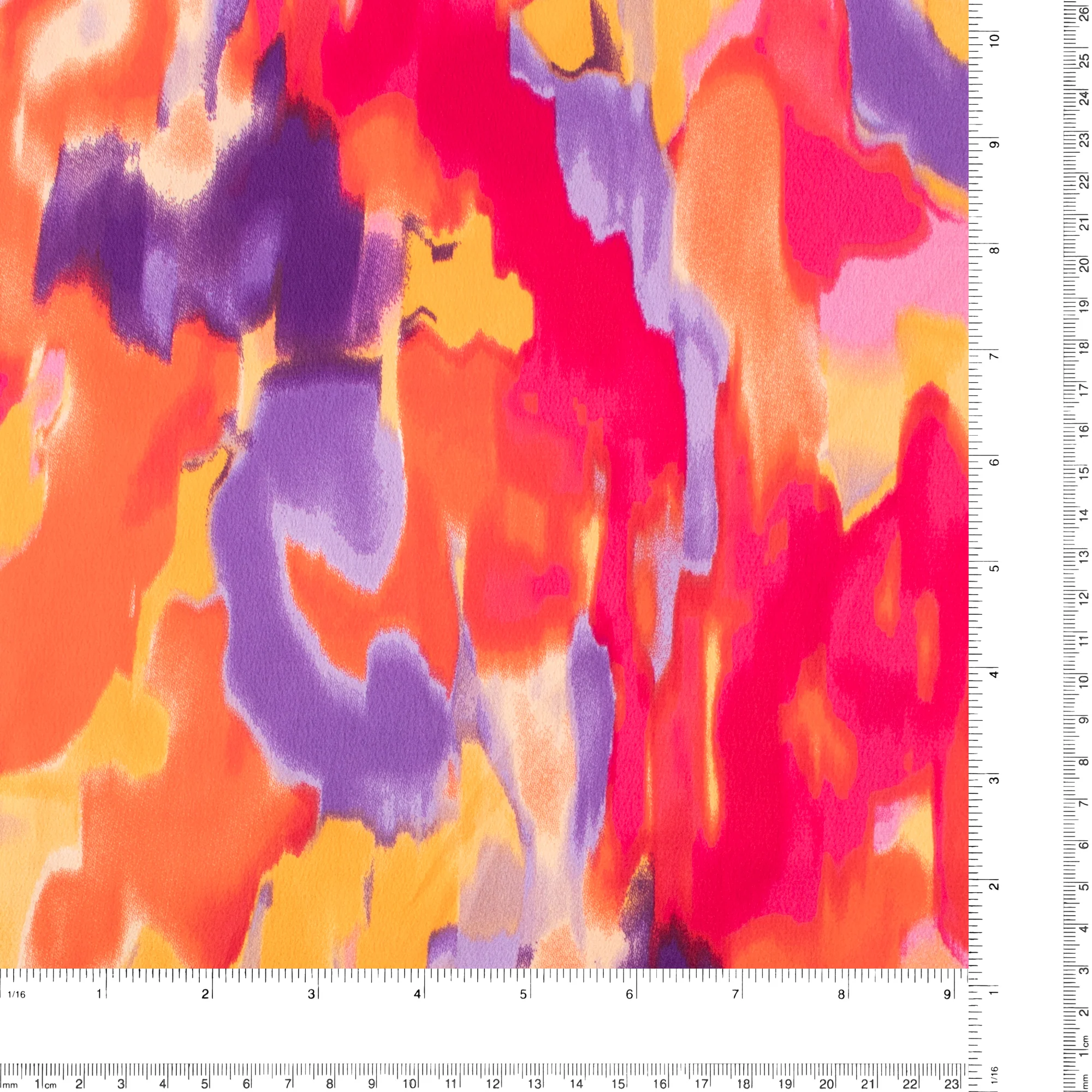 Printed Silky Polyester - BUBBLE - 005 - Coral - Image 3