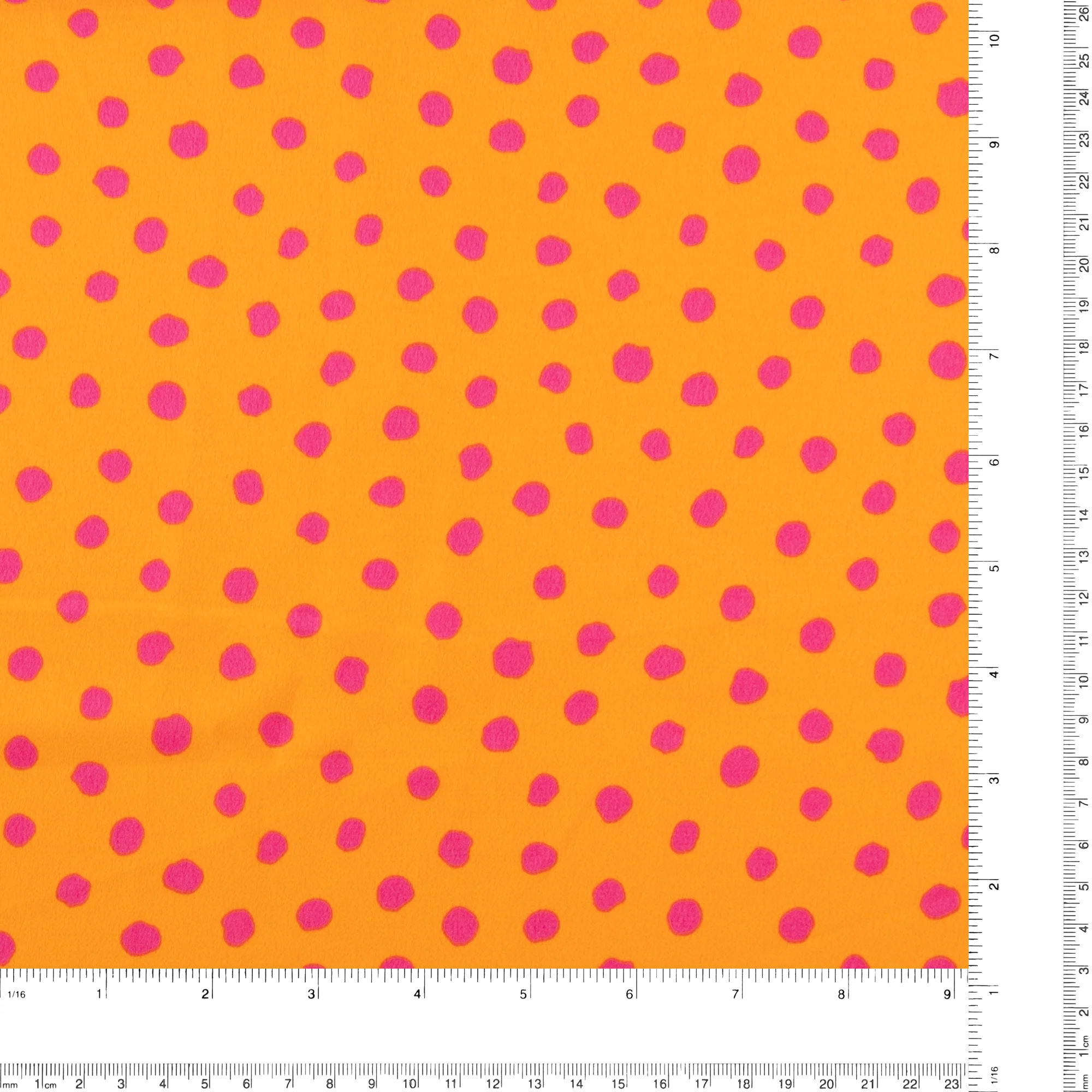 Printed Silky Polyester - BUBBLE - 006 - Orange - Image 3