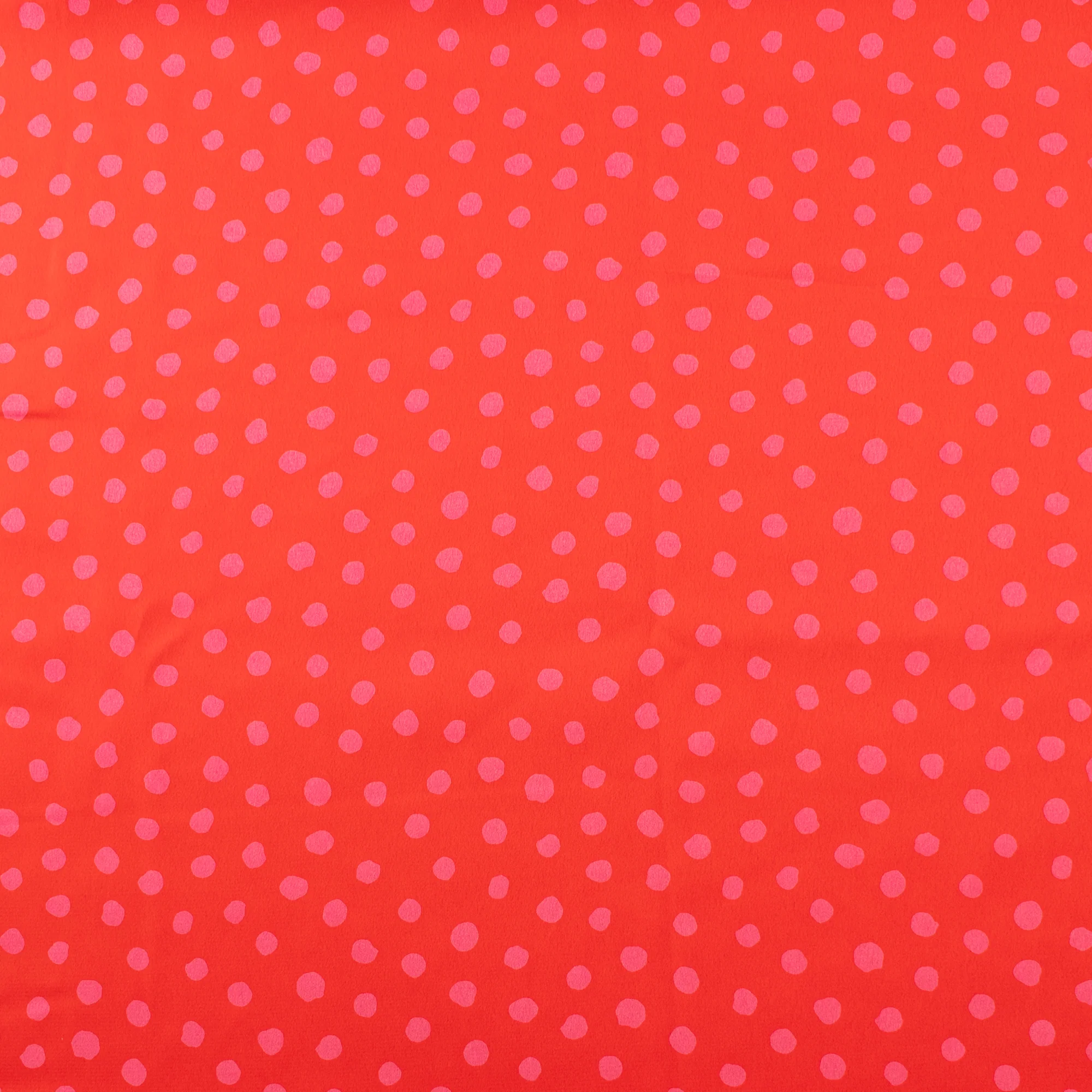 Printed Silky Polyester - BUBBLE - 007 - Red