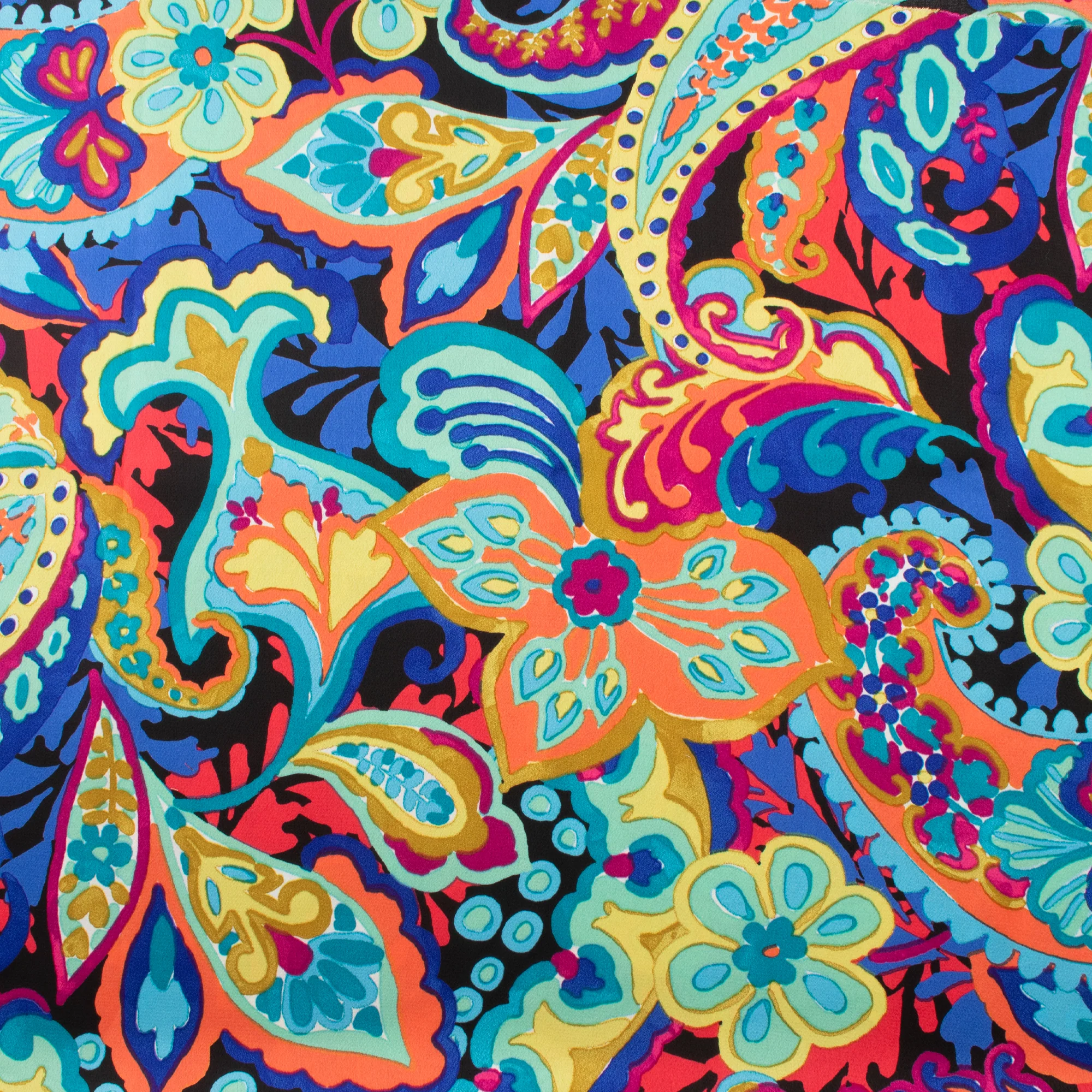 Printed Silky Polyester - BUBBLE - 009 - Black