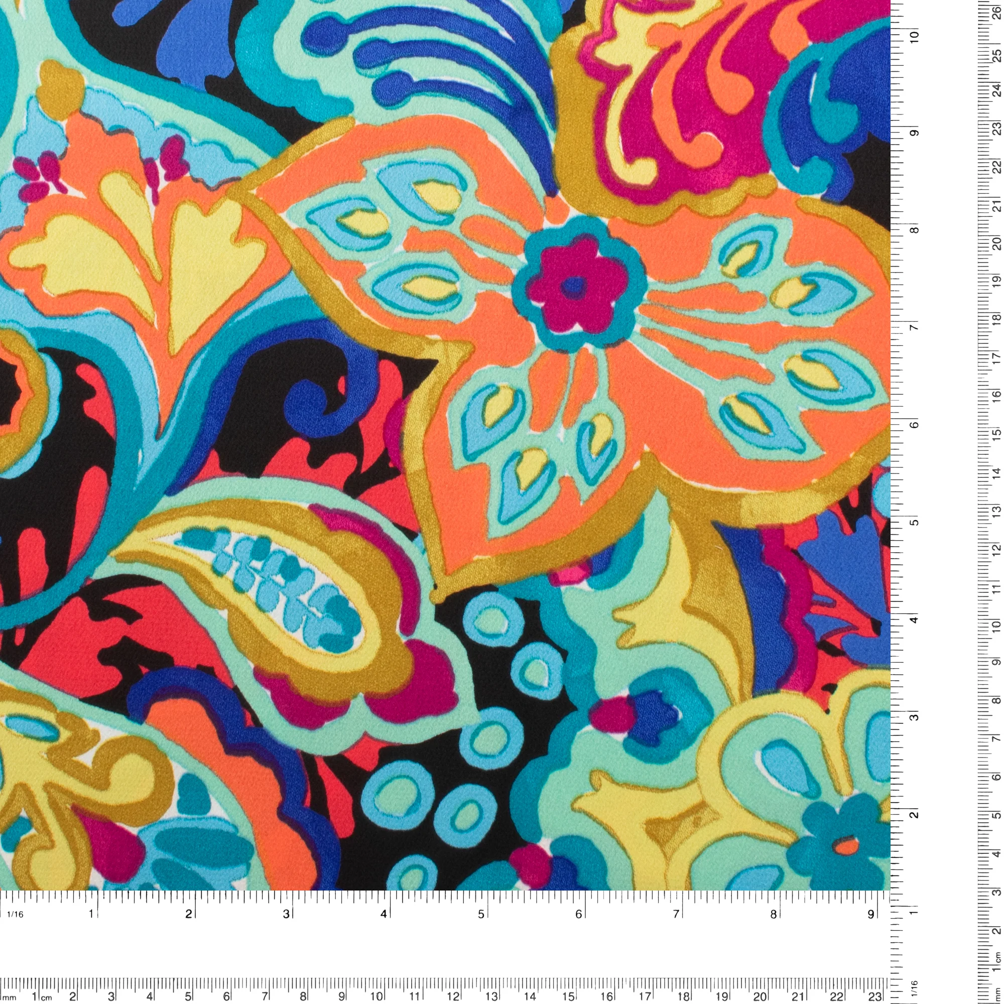 Printed Silky Polyester - BUBBLE - 009 - Black - Image 3