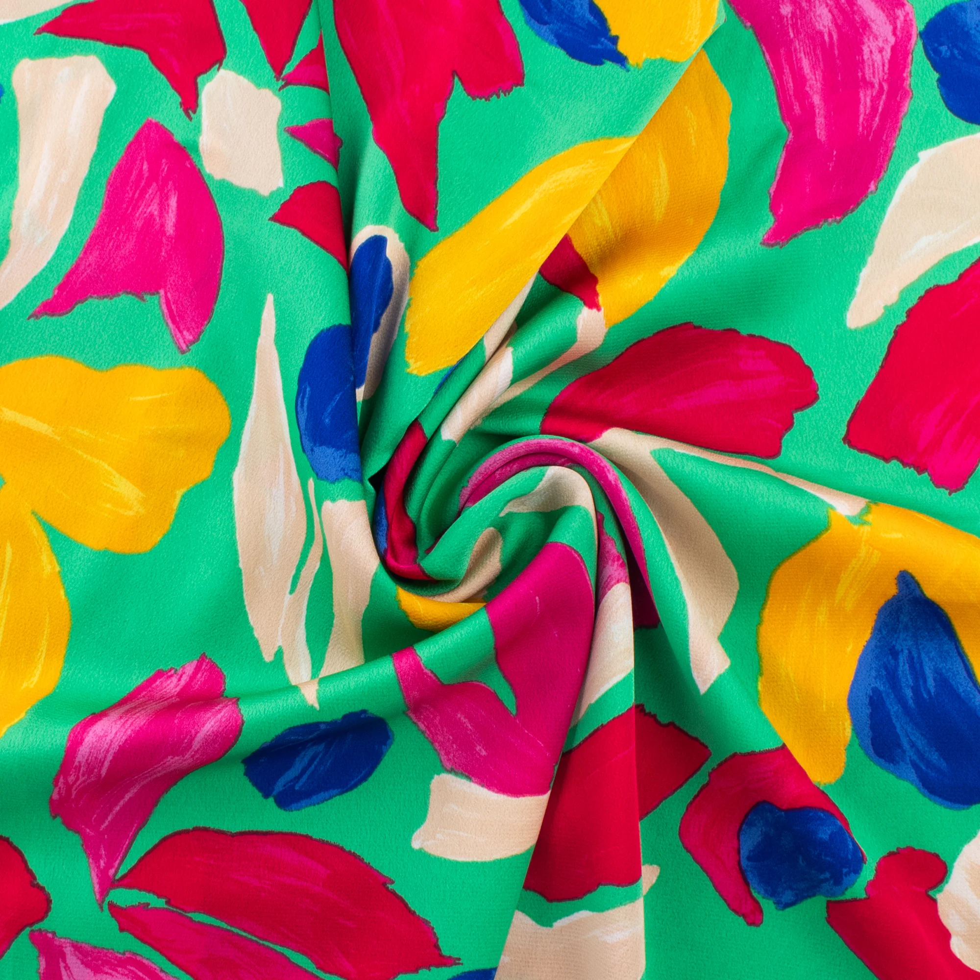 Printed Silky Polyester - BUBBLE - 011 - Green - Image 2