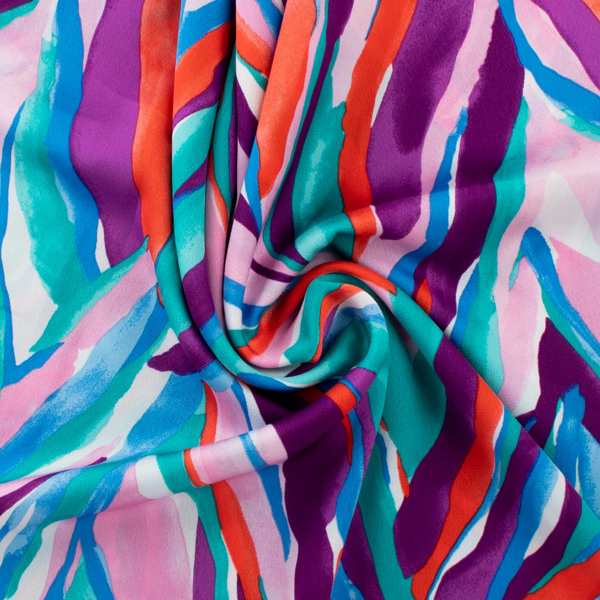 Printed Silky Polyester - BUBBLE - 013 - Pink - Image 2