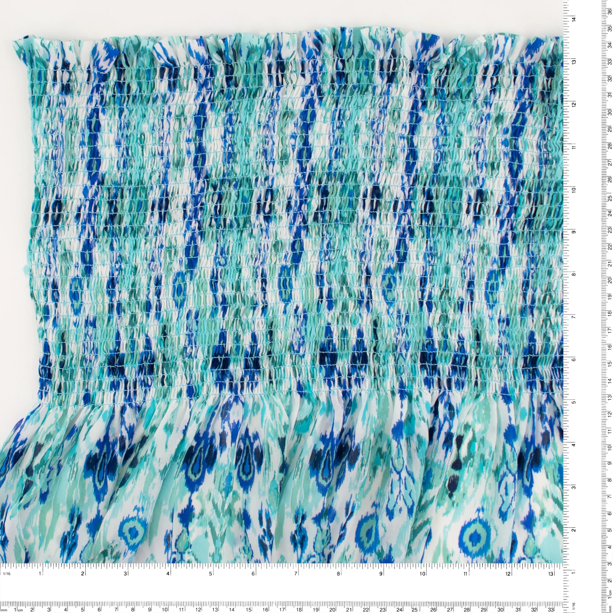 Printed Smocking Polyester - VIOLA - 003 - Blue - Image 3