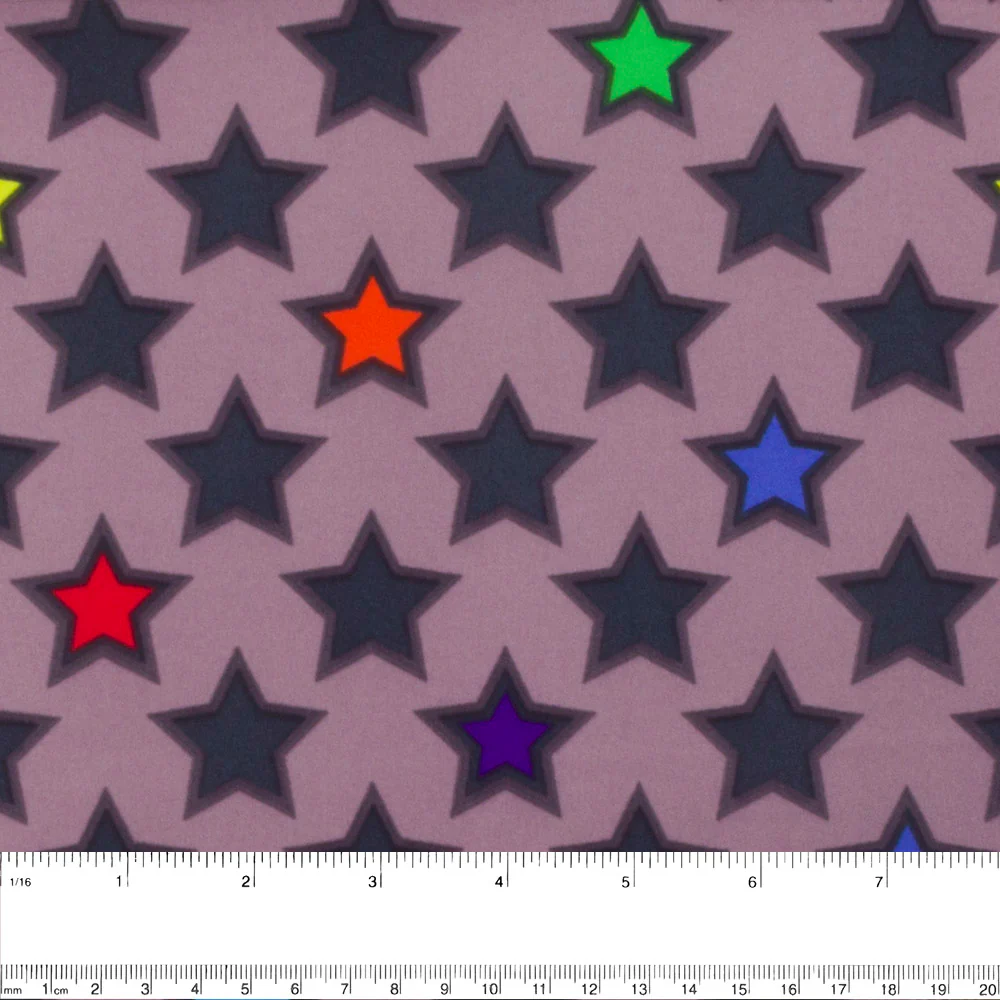 Printed soft Shell - Stars - Grey - Protection UV 50+ - Image 3