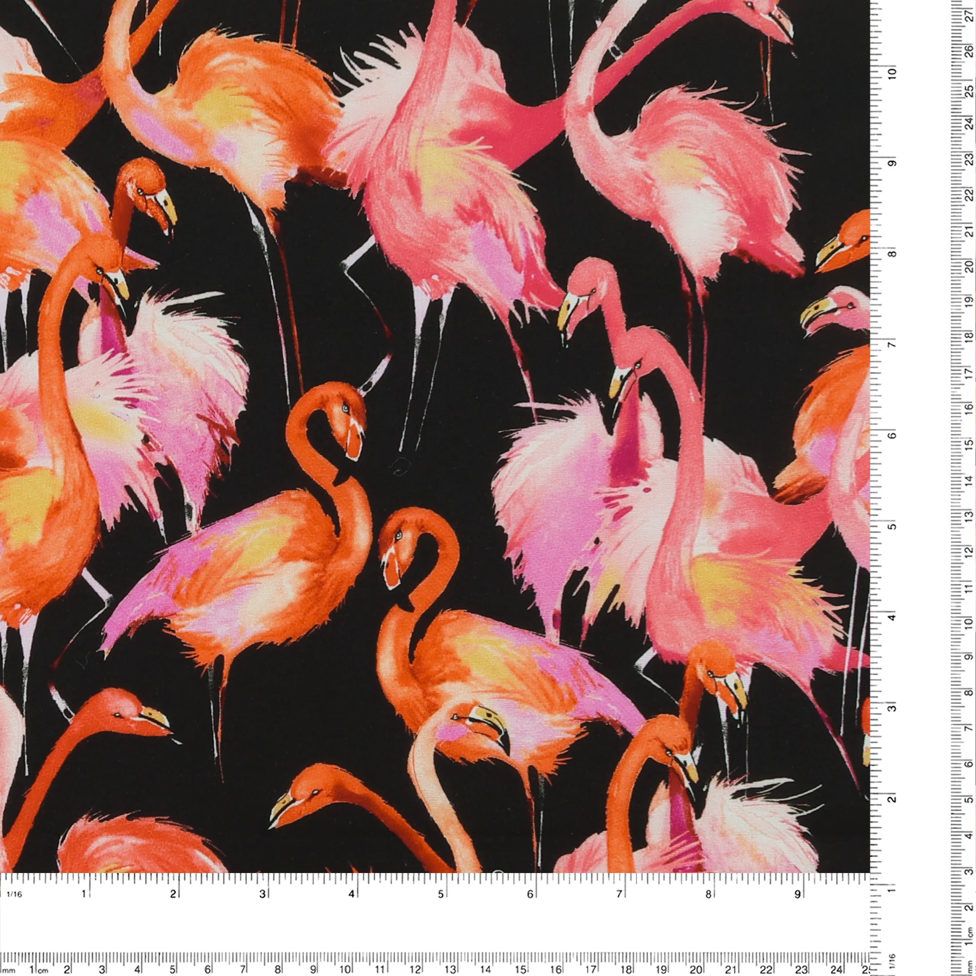 Printed Stretch Poplin - CHIT CHAT - 004 - Black - Image 3